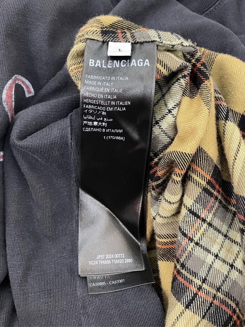 Balenciaga Balenciaga Inside Lady Liberty Print Fake Two Shirts 2502-N Size US S / EU 44-46 / 1 - 6 Thumbnail