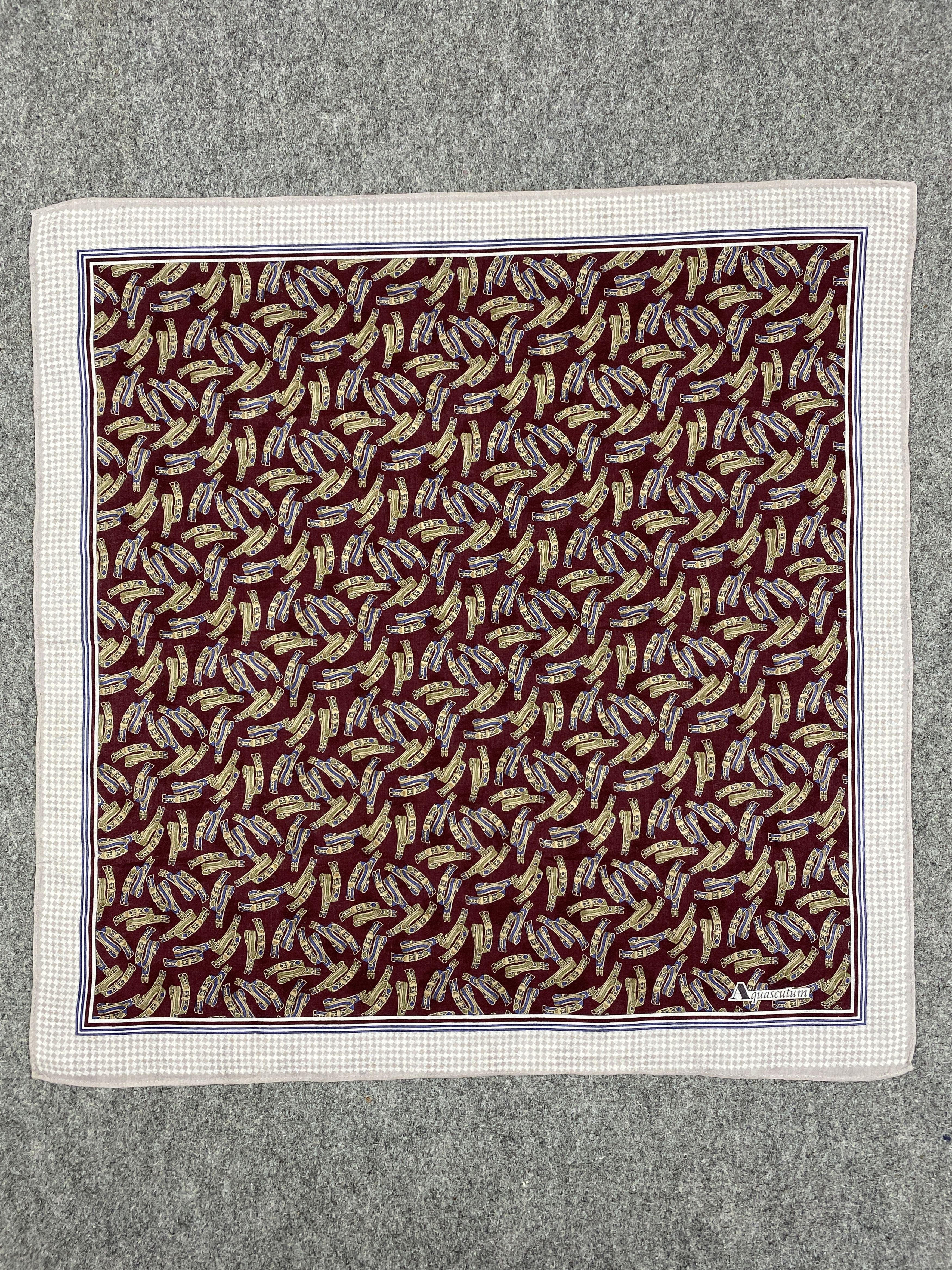 Aquascutum × Vintage Vintage Aquascutum Handkerchief / Neckwear / Bandana HKC0566 Size ONE SIZE - 4 Thumbnail