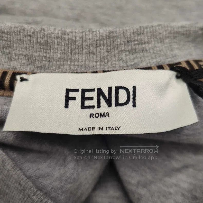 Fendi Fendi Pure cotton letter logo round neck T-shirt Size XS / US 0-2 / IT 36-38 - 5 Thumbnail