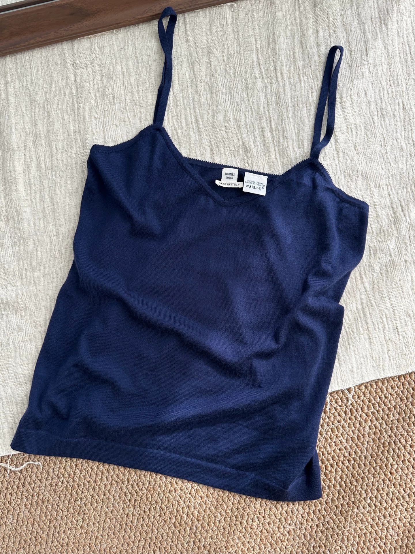 Hermes HERMES JPG Gaultier cashmere cami women's navy blue Size M / US 6-8 / IT 42-44 - 1 Thumbnail