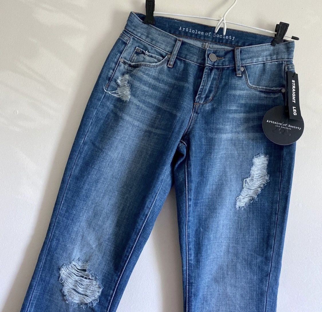 Other ARTICLES OF SOCIETY DISTRESSED MEDIUM WASH JEANS Size 27" / US 4 / IT 40 - 10 Thumbnail
