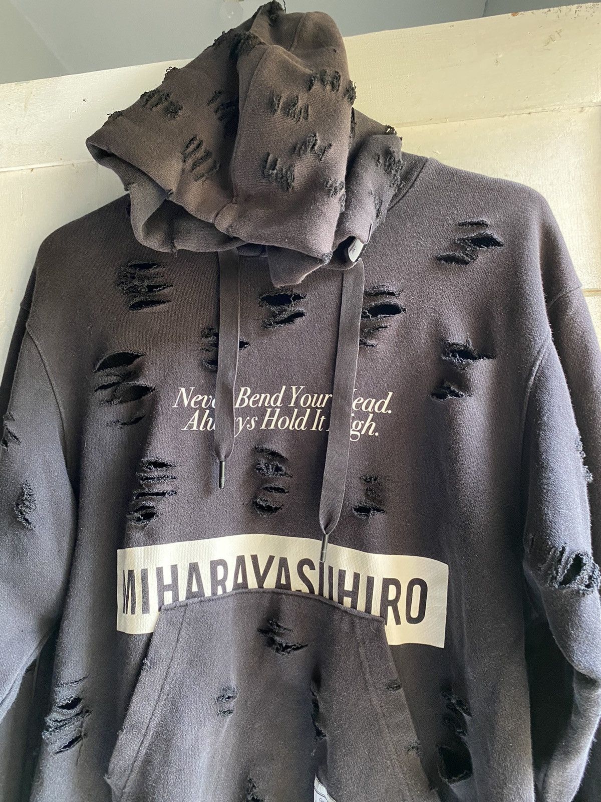 Maison MIHARA YASUHIRO × Vintage Miharayasuhiro Good Inspiration distressed hoodie Size US S / EU 44-46 / 1 - 3 Thumbnail