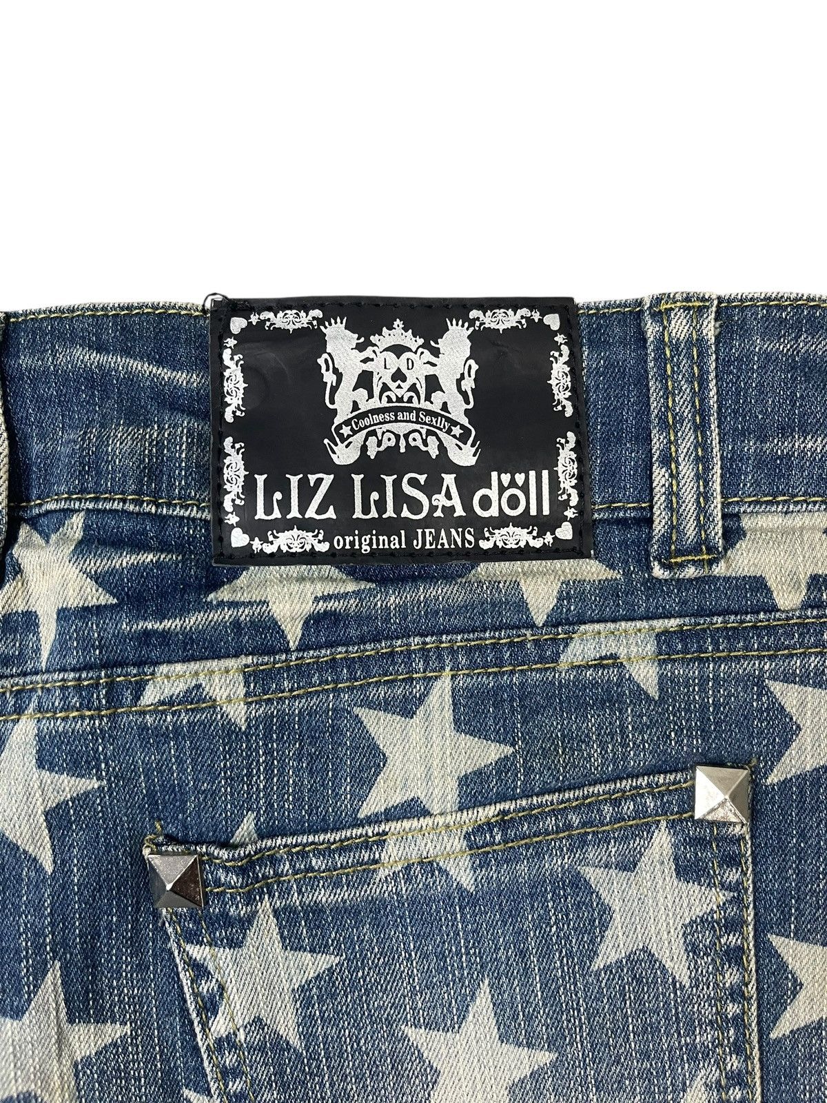 LIZ LISA Vintage Liz Lisa Stripe Star Punk Mini Skirt Streetwear Size 28" / US 6 / IT 42 - 3 Thumbnail