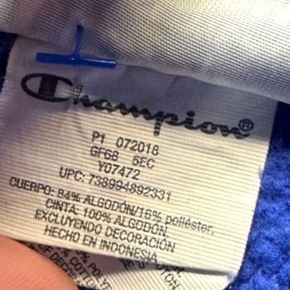 Champion Champion Reverse Weave Hoodie Mens Medium Blue Logo Sweatshirt Drawstring Pullover Size US M / EU 48-50 / 2 - 5 Thumbnail