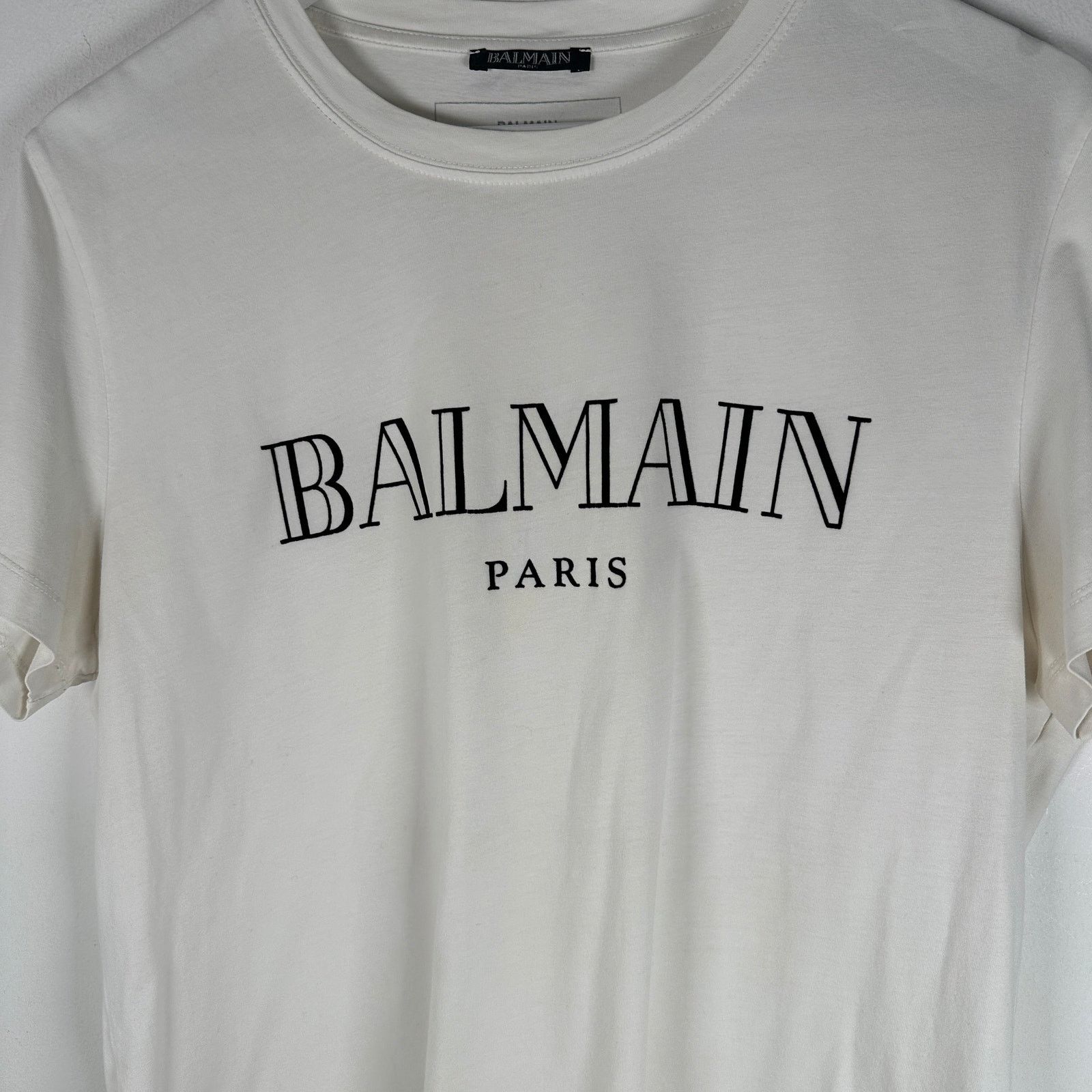Balmain Balmain Logo Graphic White T-Shirt Size M Size US M / EU 48-50 / 2 - 3 Thumbnail