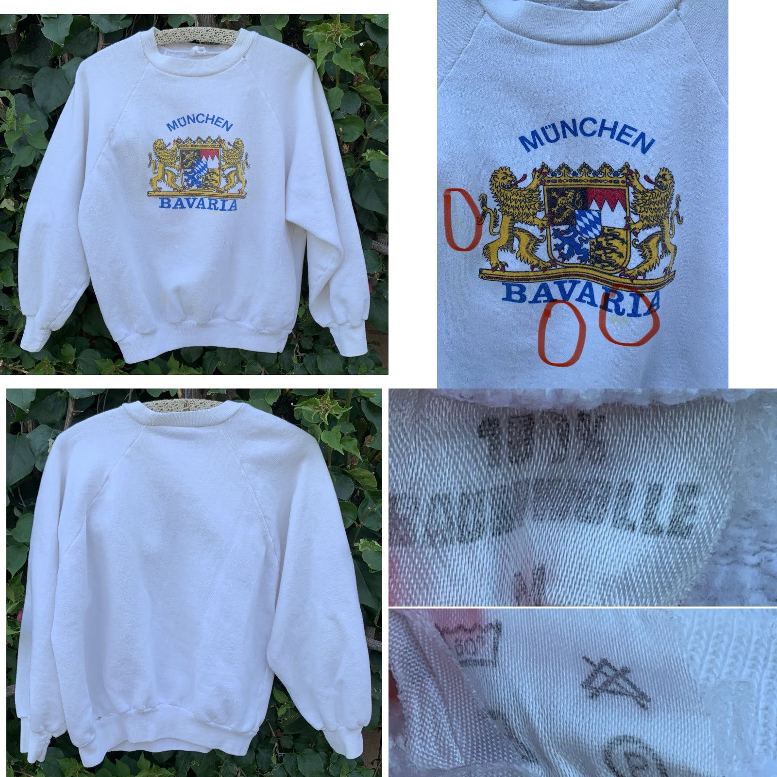 Vintage VINTAGE Munchen Bavaria Graphic Sweatshirt Raglan Cotton Size M Men White Graphic Print Raglan Sweatshirt Size US M / EU 48-50 / 2 - 8 Thumbnail