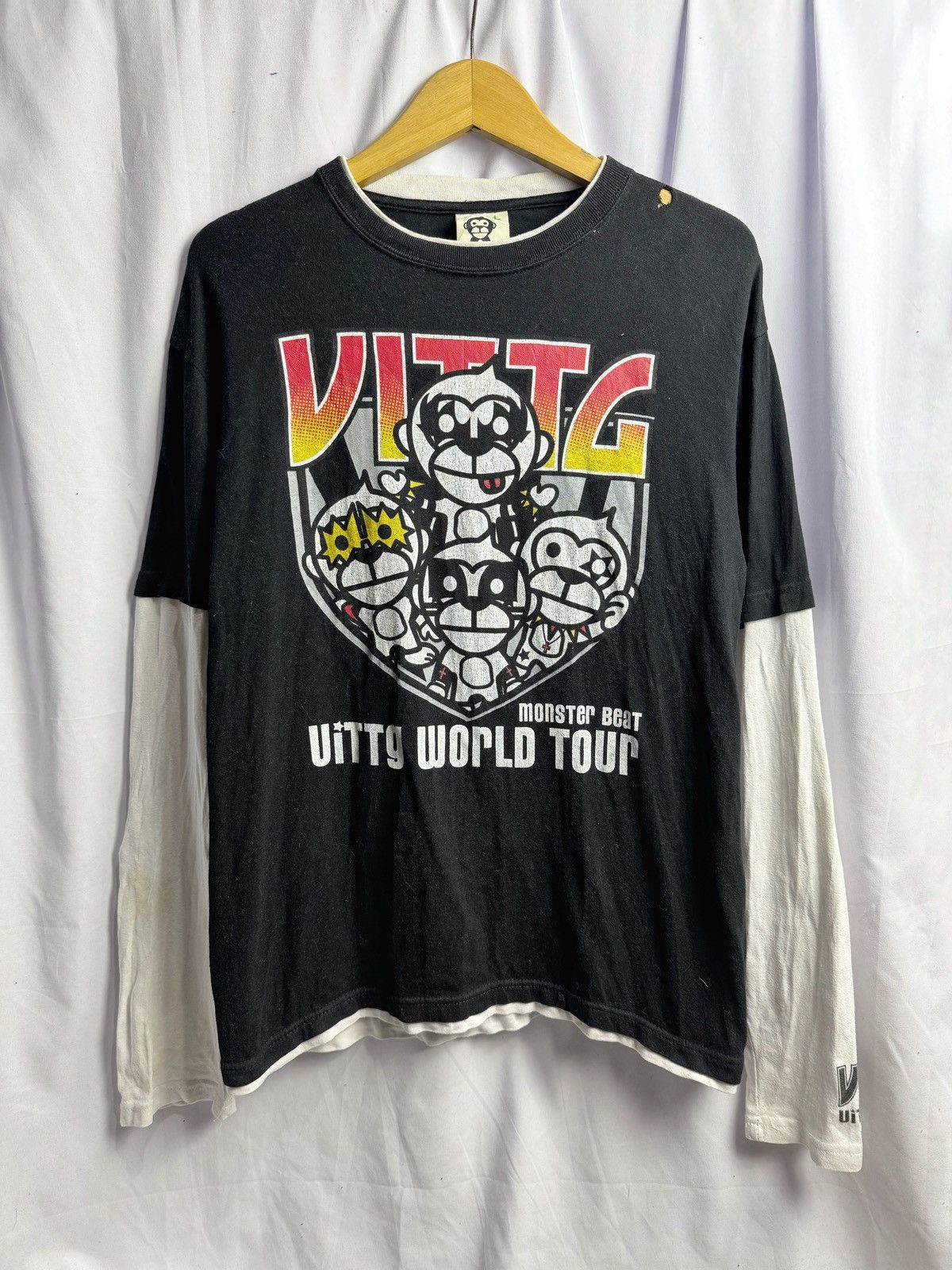 If Six Was Nine × Japanese Brand × Le Grande Bleu (L.G.B.) Double Layers Uittg World Tour Long Sleeve Size US M / EU 48-50 / 2 - 2 Thumbnail