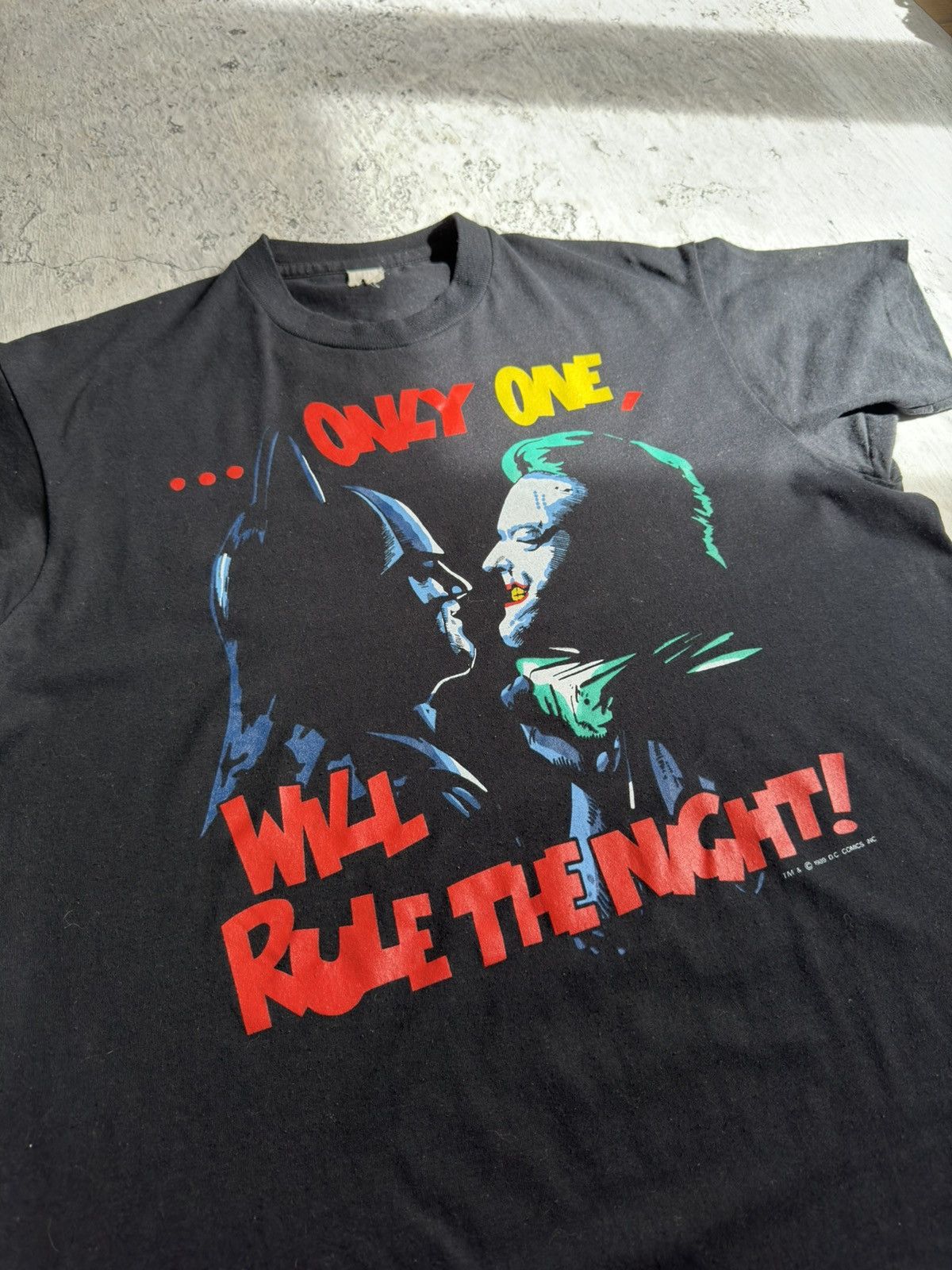 DC Comics × Vintage Vintage 1989 Batman vs Joker Will Rule The Night Tee Size US L / EU 52-54 / 3 - 7 Thumbnail
