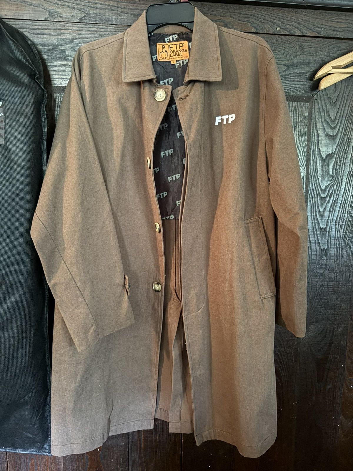 Fuck The Population FTP Orange Label lightweight Crucifix Trench Coat, BRAND NEW Size US S / EU 44-46 / 1 - 1 Thumbnail