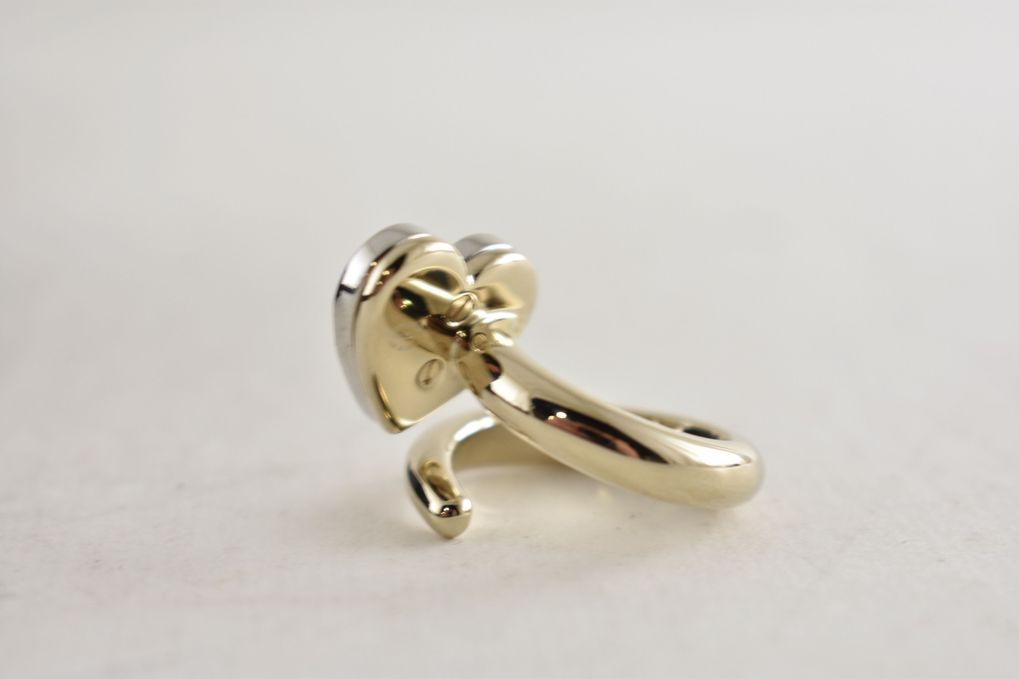 Chanel Chanel 26P Silver Gold Crystal Heart CC Logo Spiral Ring 52 Size ONE SIZE - 22 Thumbnail