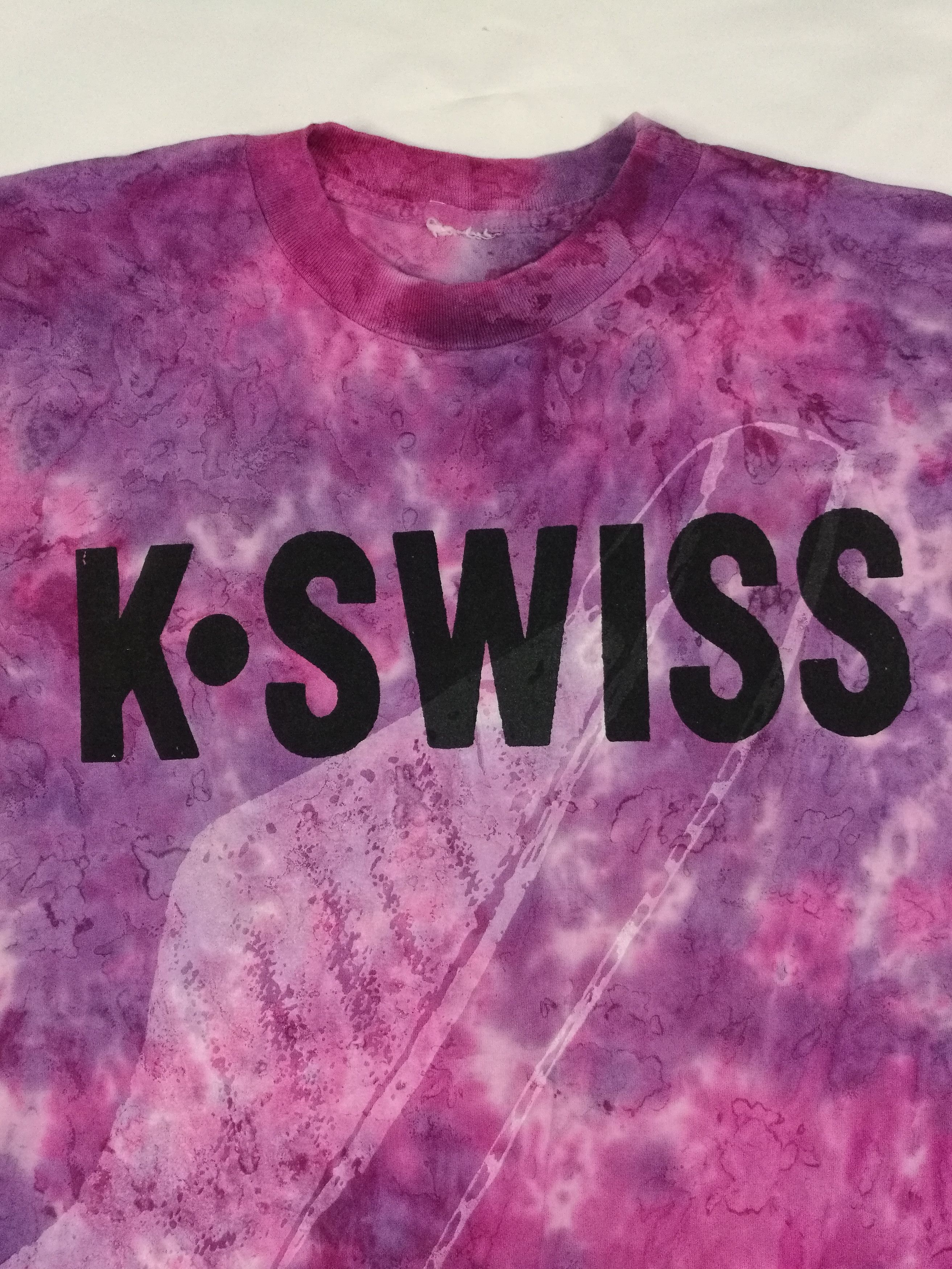 K-Swiss Vintage K Swiss Tie Dye Snickers Art T-Shirt Size US L / EU 52-54 / 3 - 2 Thumbnail