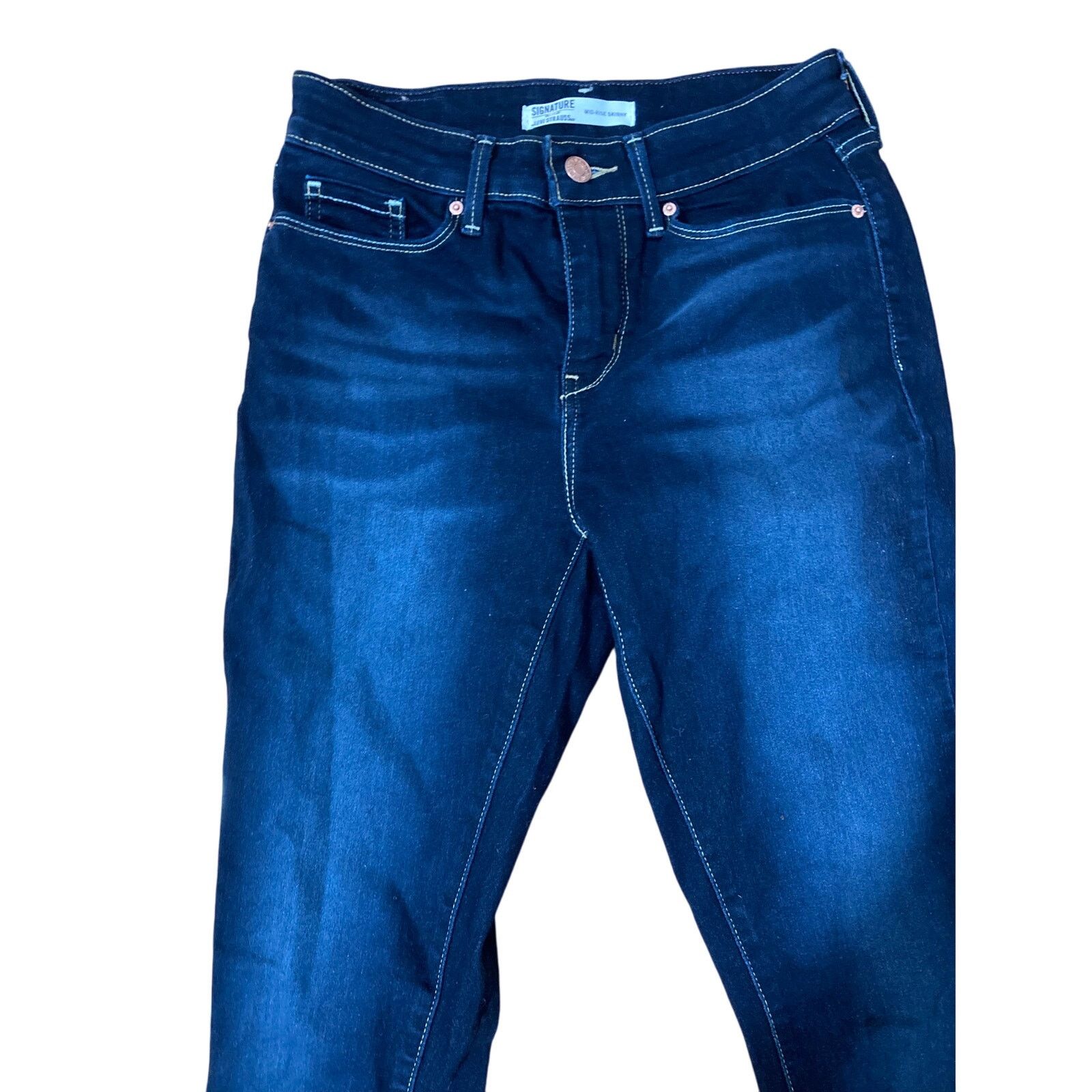 Levi's Signature by Levi Strauss Womens MidRise Skinny Jeans Sz W26 Size 26" / US 2 / IT 38 - 3 Thumbnail