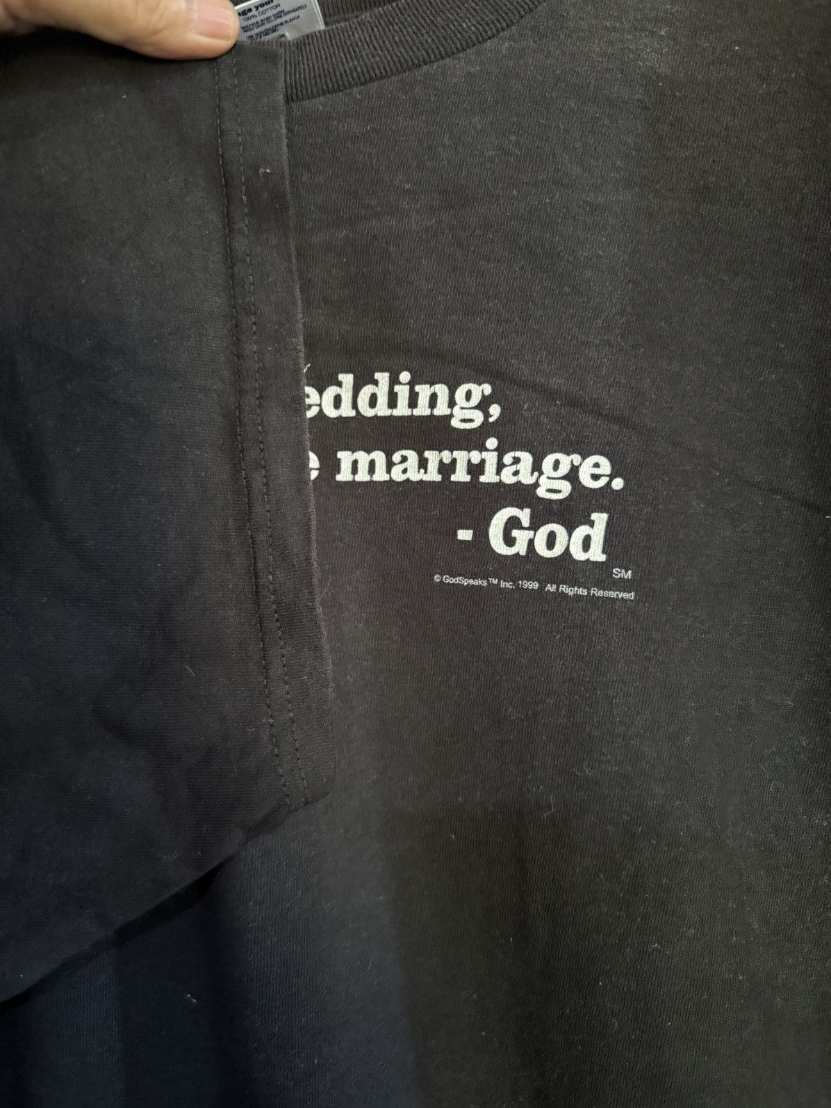 Vintage Thrashed Vintage 90s God Speaks Sun Faded Tee Size US XL / EU 56 / 4 - 6 Thumbnail