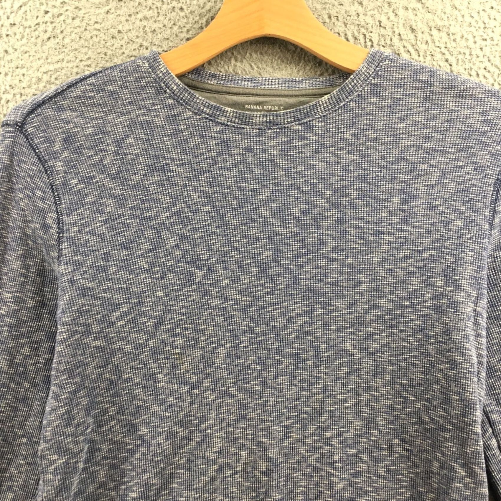 Banana Republic Banana Republic Sweater Mens L Blue Cotton Blend Knit Pullover Crew Long Sleeve Size US L / EU 52-54 / 3 - 2 Thumbnail
