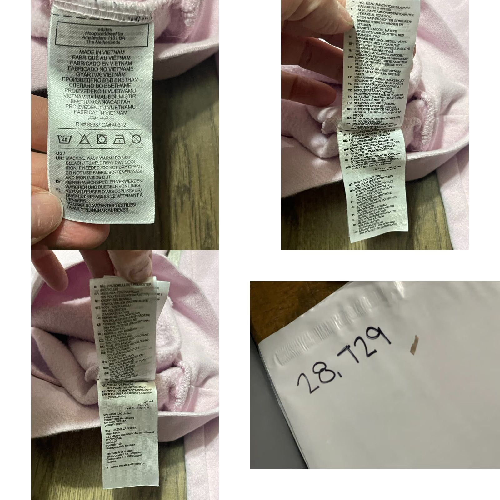 Adidas adidas Hoodie Women's Size XS Pink Floral Pullover Long Sleeve Drawstring Size XS / US 0-2 / IT 36-38 - 8 Thumbnail