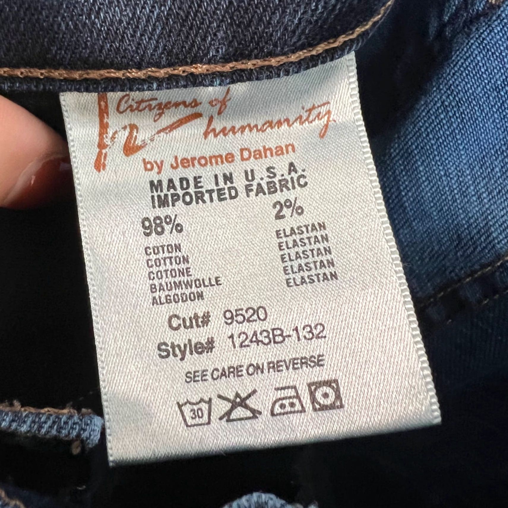 Citizens Of Humanity Citizens of Humanity Jeans Slim Bootcut Dark Wash 30 Women Stretch Denim Inseam 32 Dark Blue Modernist 90s Style Womens Jeans Size 30" / US 8 / IT 44 - 6 Thumbnail