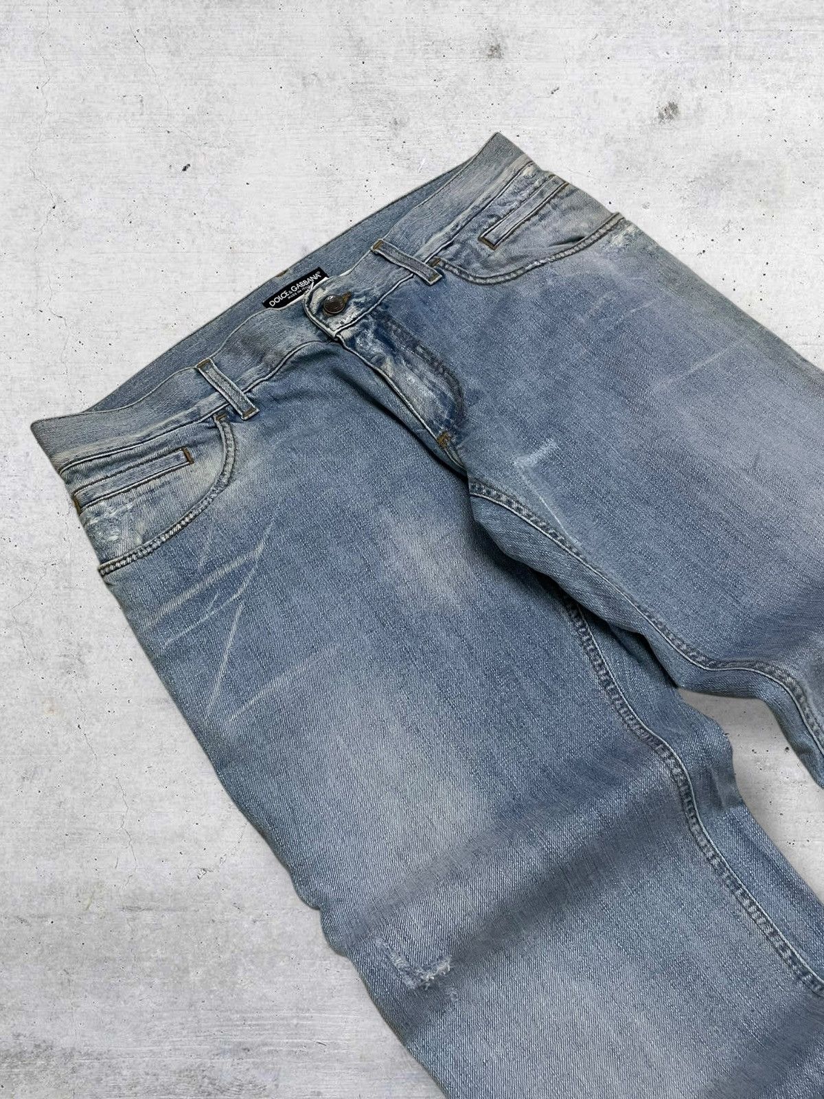 Dolce & Gabbana DOLCE & GABBANA 90S DESIGNER DISTRESSED BLUEWASHED DENIM Size US 36 / EU 52 - 7 Thumbnail