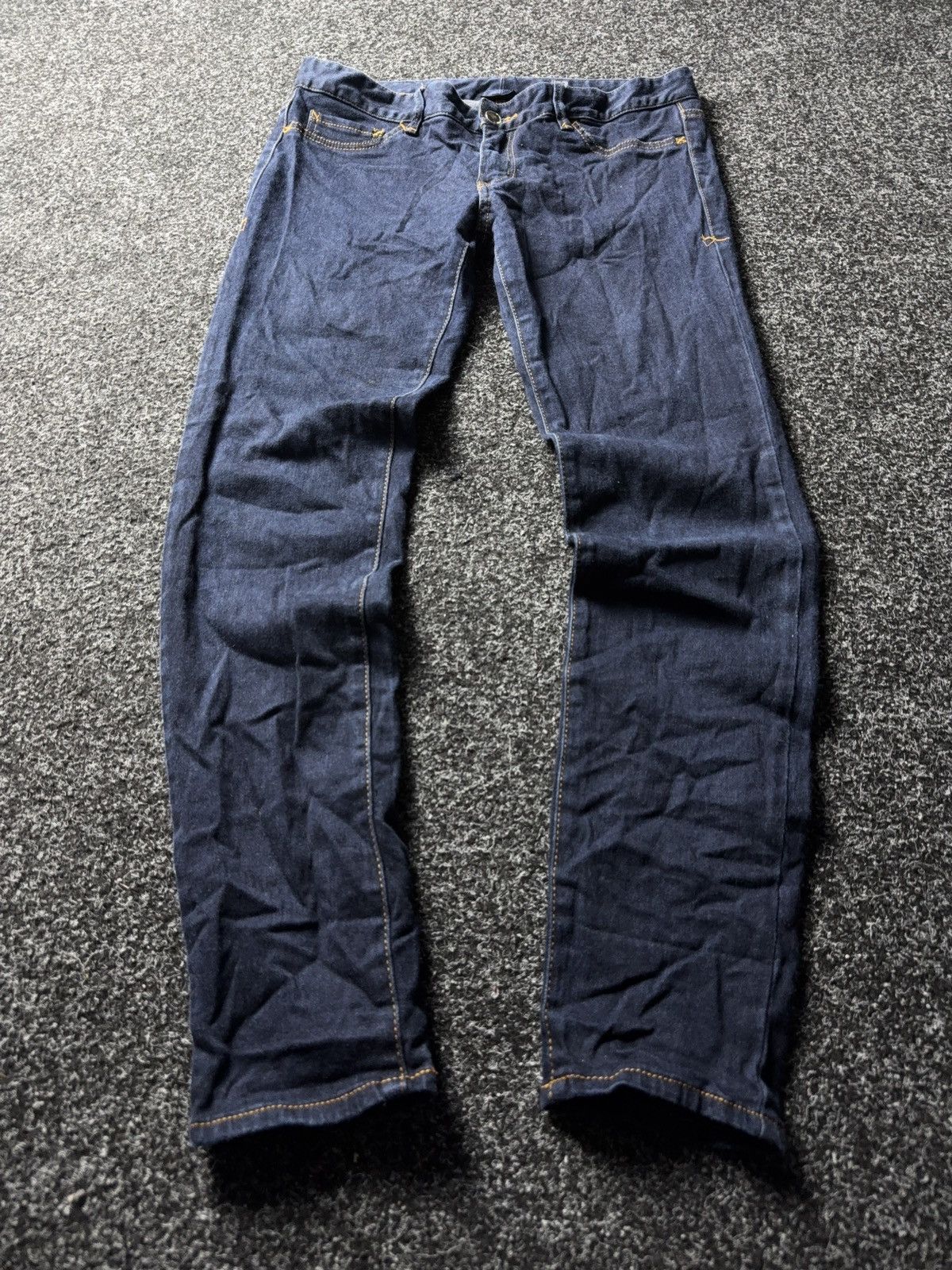 Armani Exchange Luxury Y2K Armani Exchange Slim Fit Dark Blue Stretch Jeans Size 30" / US 8 / IT 44 - 1 Thumbnail