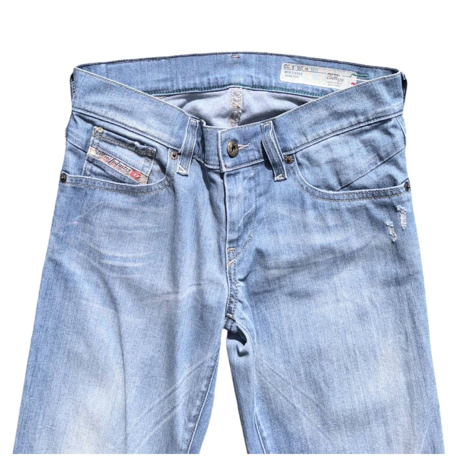 Diesel Diesel Jeans Women Skinny Slim Low Waist Getlegg Light Wash 25 x 32 Blue Stretch Size 42" / US 20 - 3 Thumbnail