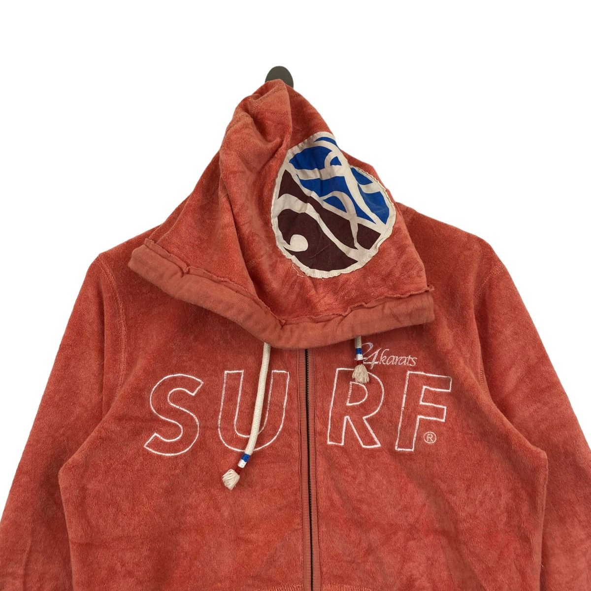 Japanese Brand 24KARATS SURF Japanese Brand Embroidered Logo Orange Hoodie Size US M / EU 48-50 / 2 - 2 Thumbnail
