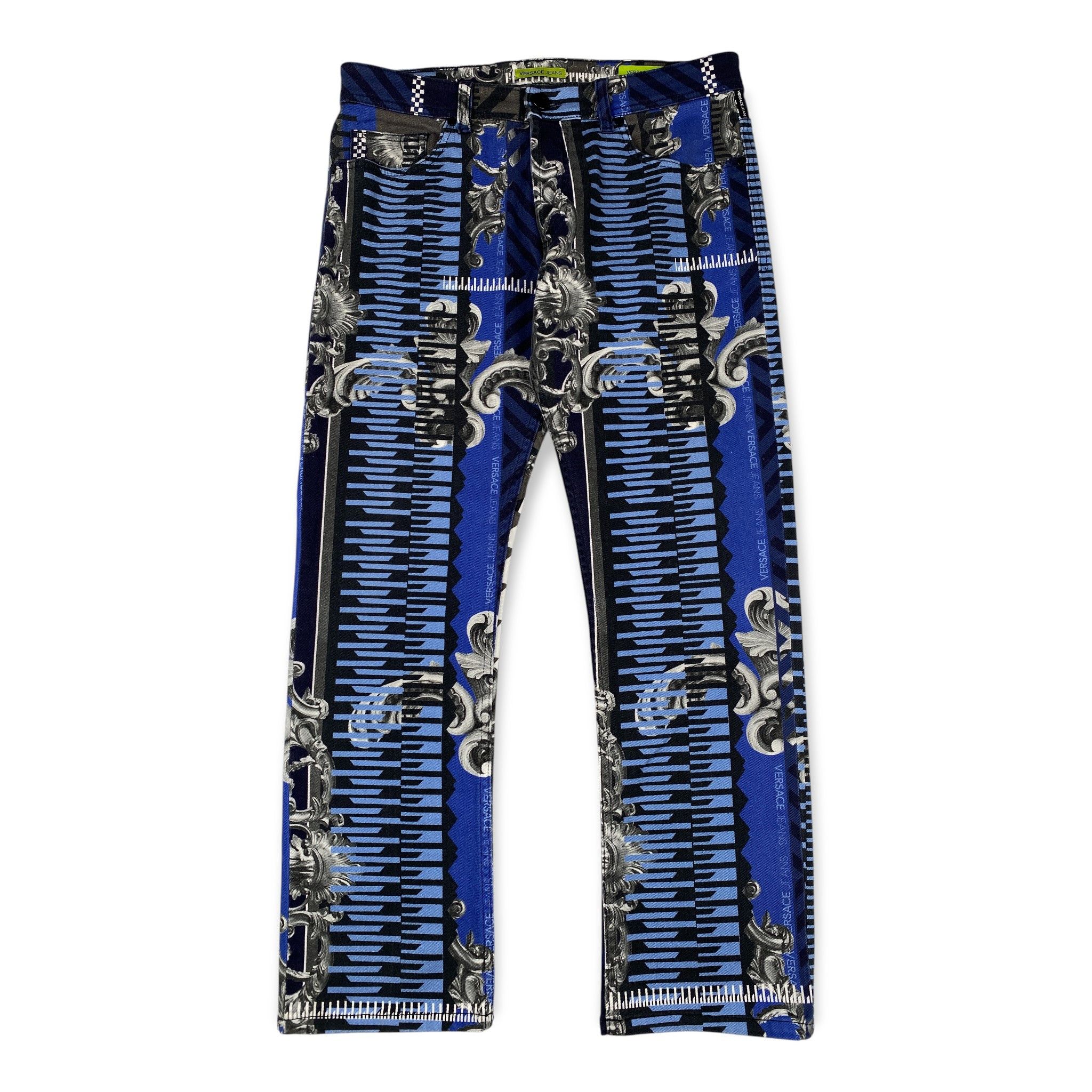 Versace Jeans Couture Patterned Slim Fit Jeans Size US 34 / EU 50 - 1 Thumbnail