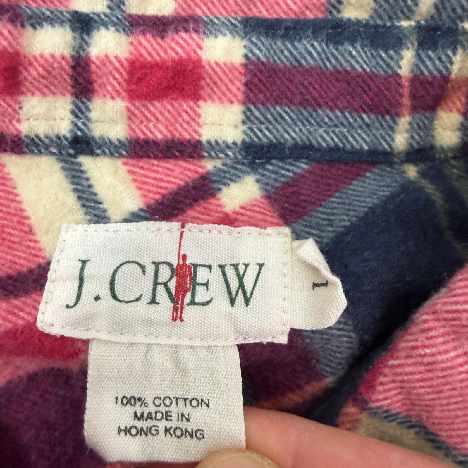 J.Crew Vintage J Crew Flannel Shirt Men's Large Red Plaid Preppy Size US L / EU 52-54 / 3 - 4 Thumbnail