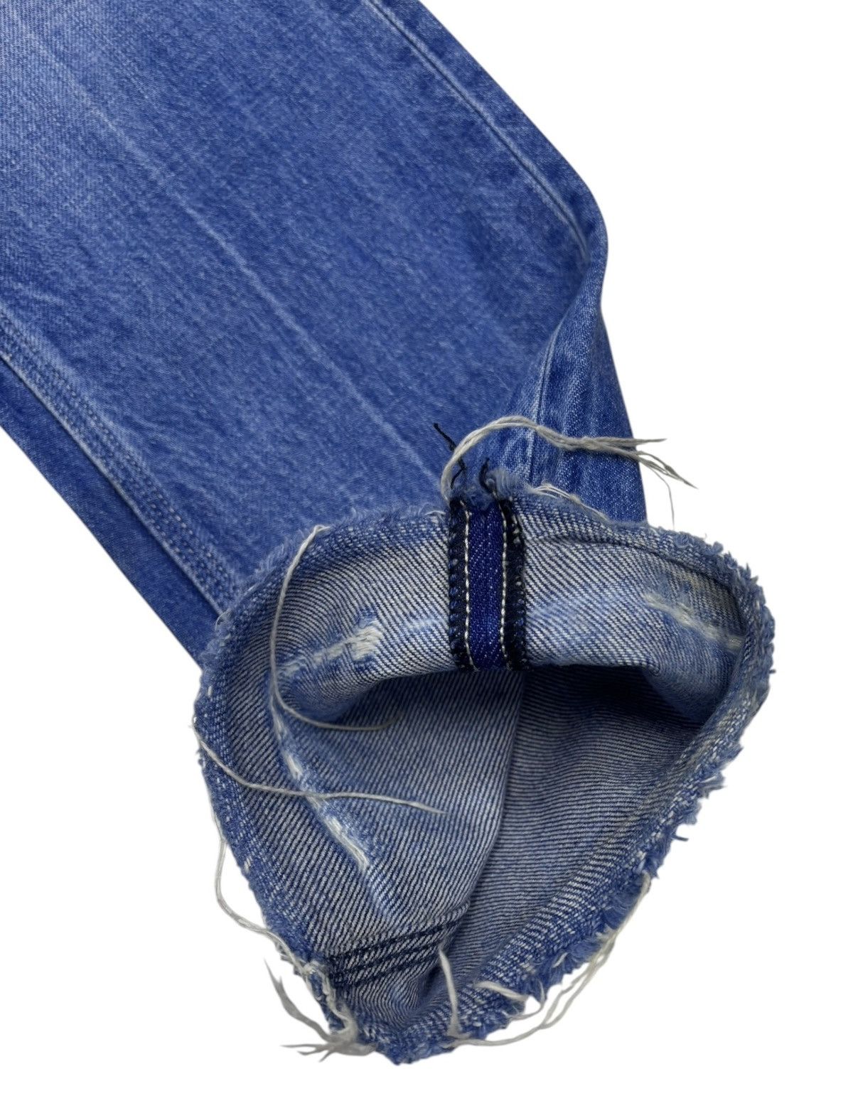 If Six Was Nine × Le Grande Bleu (L.G.B.) × Replay Vintage Replay Broken Edge Selvedge Denim Release Hem Jeans Size US 32 / EU 48 - 5 Thumbnail