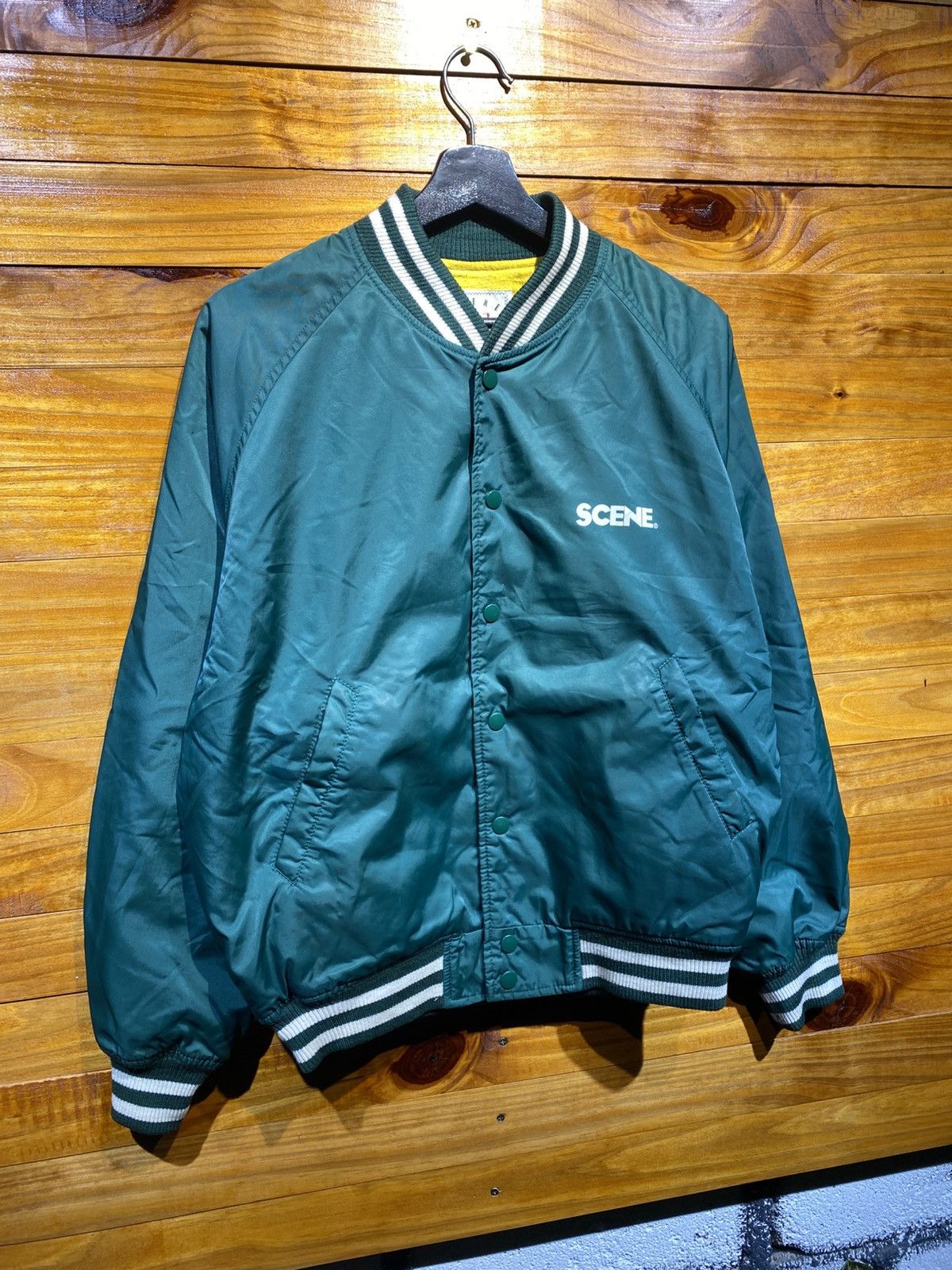 Vintage VINTAGE SCENE NYLON VARSITY BASEBALL JACKET Size US M / EU 48-50 / 2 - 5 Thumbnail