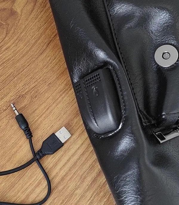 Japanese Brand Mikami x Maezo Retro fashion pu leather usb port backpack Size ONE SIZE - 6 Thumbnail