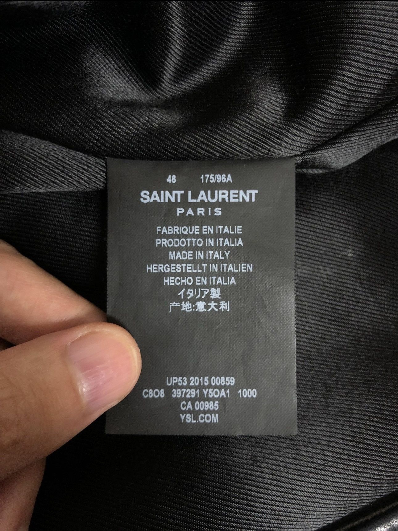 Saint Laurent Paris × Yves Saint Laurent Saint Laurent Paris Biker Leather Jacket Black zipper Size US M / EU 48-50 / 2 - 8 Thumbnail