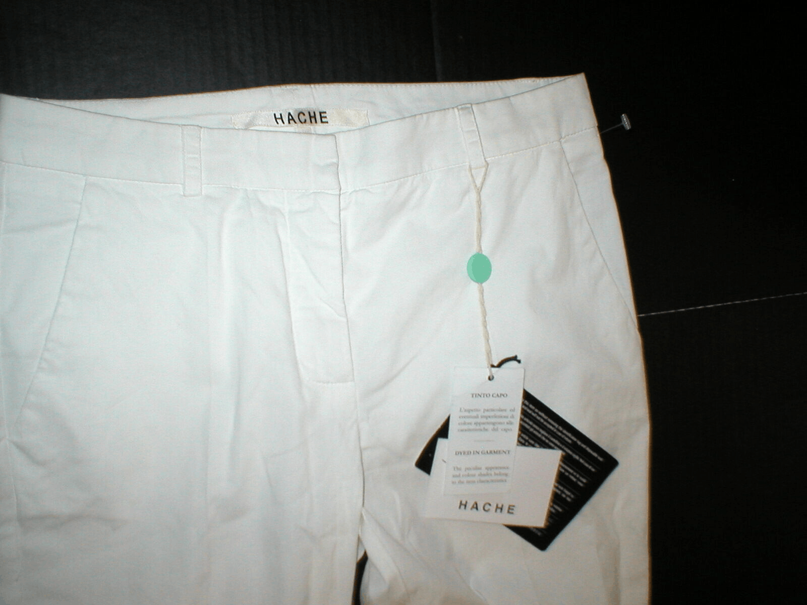 New Womens Hache Pants Italy 40 4 Skinny Cigarette White