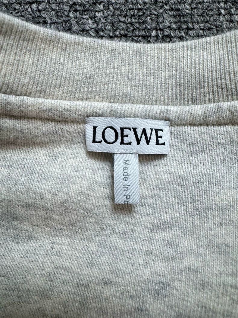 Loewe LOEWE Gray embroidered logo round neck sweater Size M / US 6-8 / IT 42-44 - 4 Thumbnail