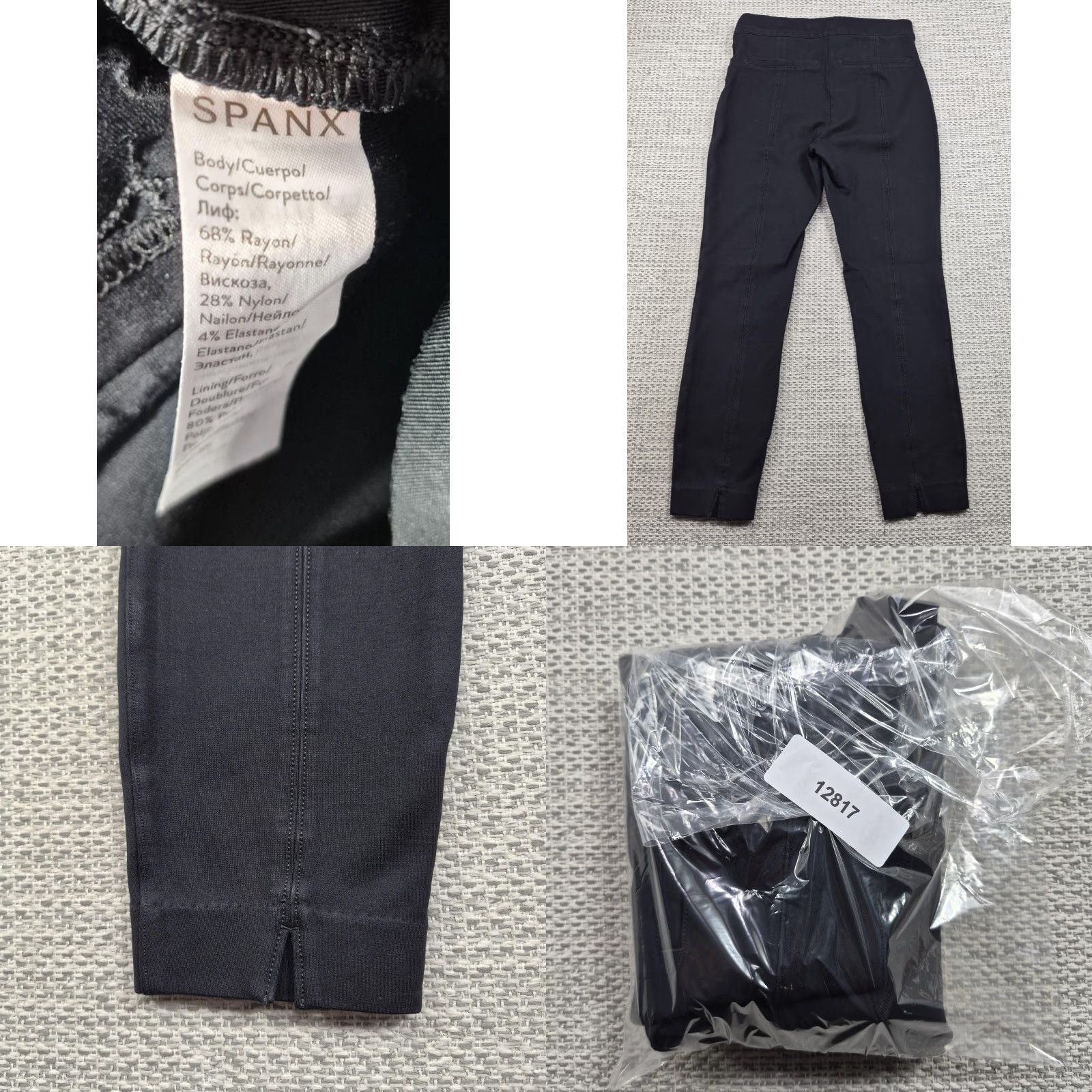 Spanx Spanx Pants Womens Small Petite Black Ponte Ankle Skinny Pull On Stretch Shaping Slit Slimming Workwear Casual Travel Portable Everyday Size 28" / US 6 / IT 42 - 8 Thumbnail