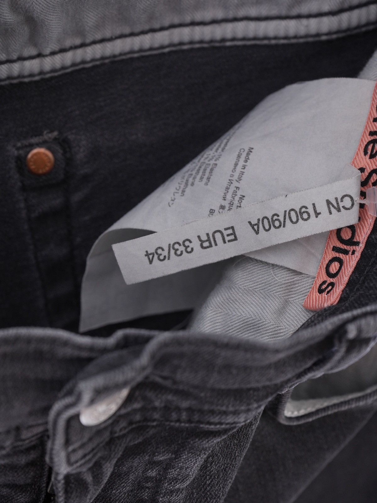 Acne Studios Acne Studios North Used Blk Denim Jeans Size US 33 - 4 Thumbnail