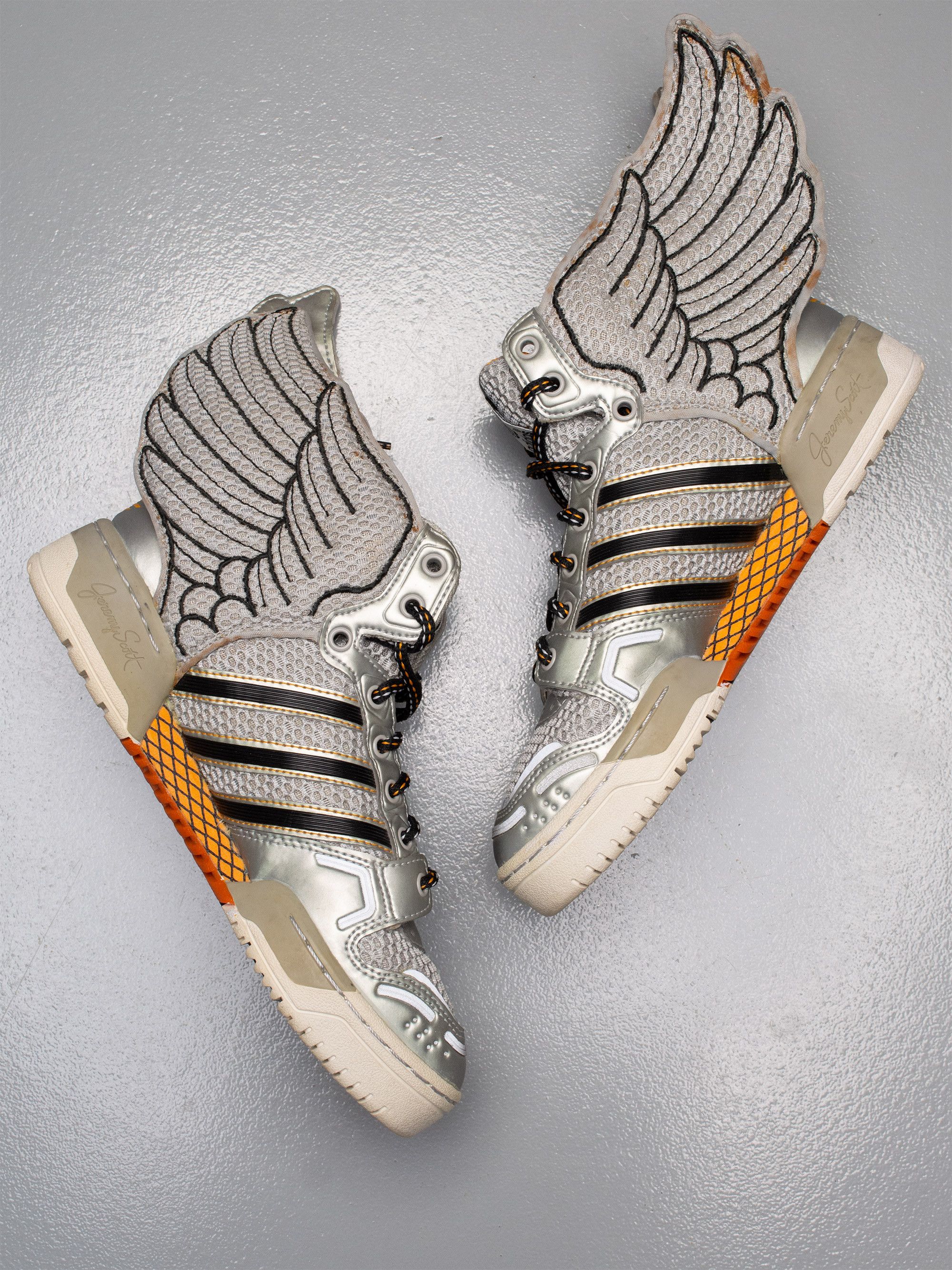Adidas × Jeremy Scott adidas X Jeremy Scott AW12 JS Wings "Mesh" Metallic Silver Size US 5 / EU 37 - 5 Thumbnail