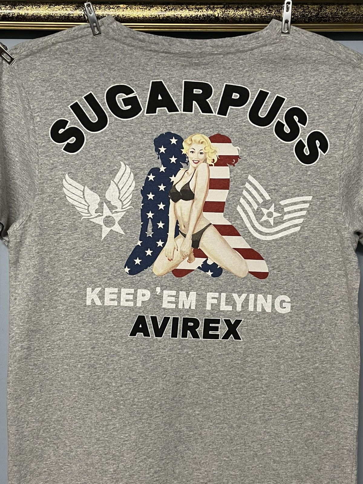 Avirex × Japanese Brand × Vintage Vintage Designer Avirex Sugarpuss Girl Keep Em Flying Tee Size US S / EU 44-46 / 1 - 3 Thumbnail