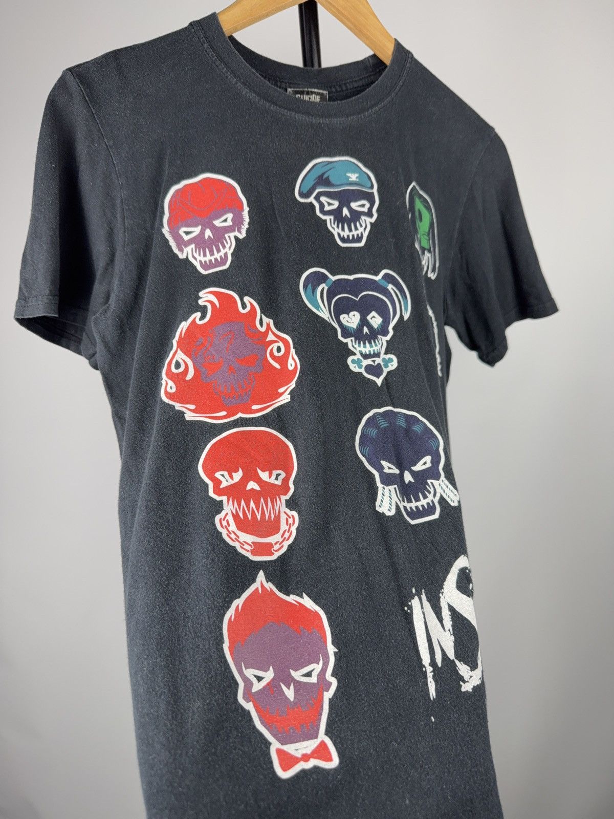 Vintage 2016 Suicide Squad Skull Grid Graphic T-Shirt Movie Tee Size US S / EU 44-46 / 1 - 5 Thumbnail