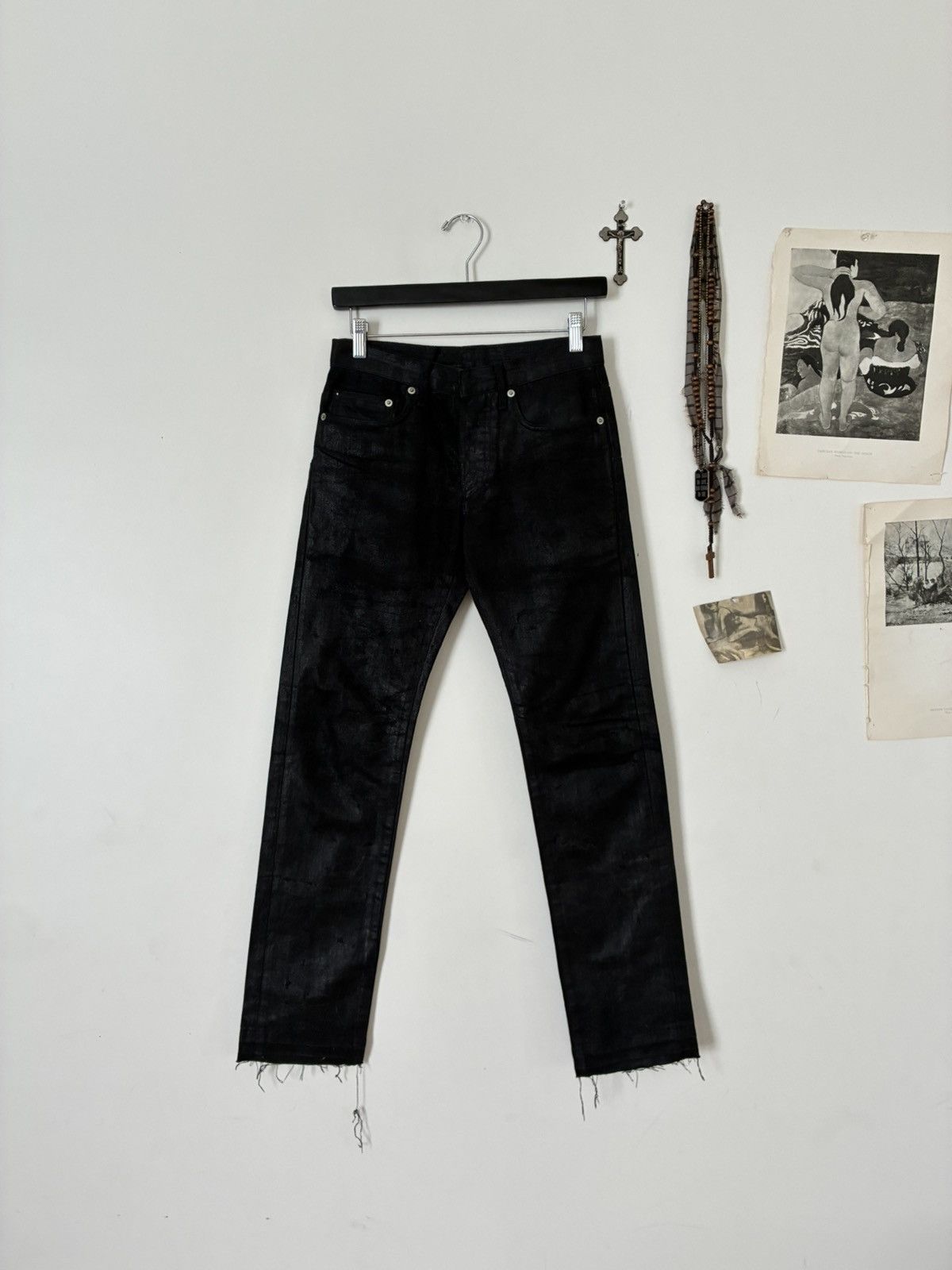 Dior Dior Homme AW07 Waxed Denim Size US 27 - 1 Thumbnail