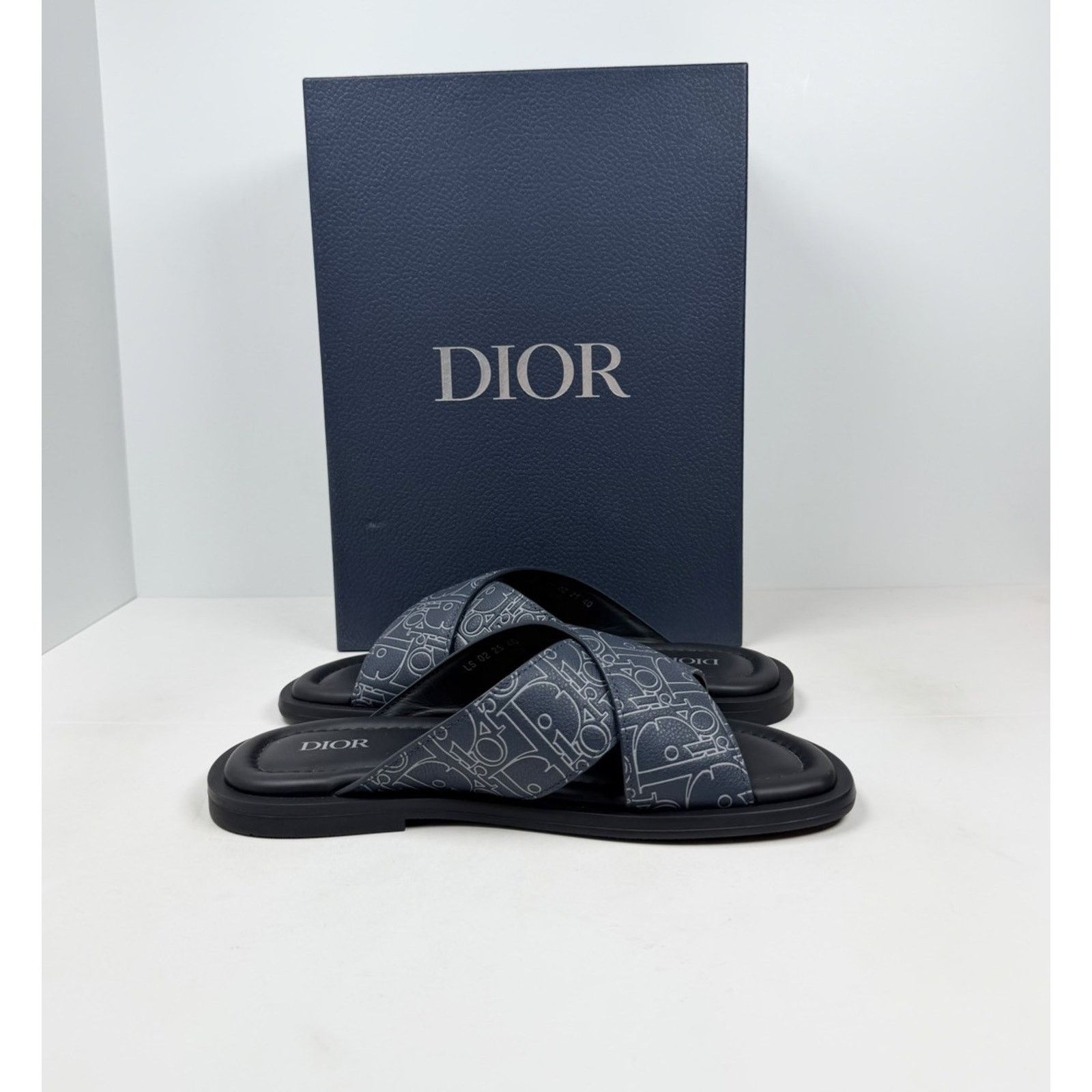 Dior Size 40EU/7US - Dior Alias Navy Blue Sandals NEW! Size US 7 / EU 40 - 5 Thumbnail