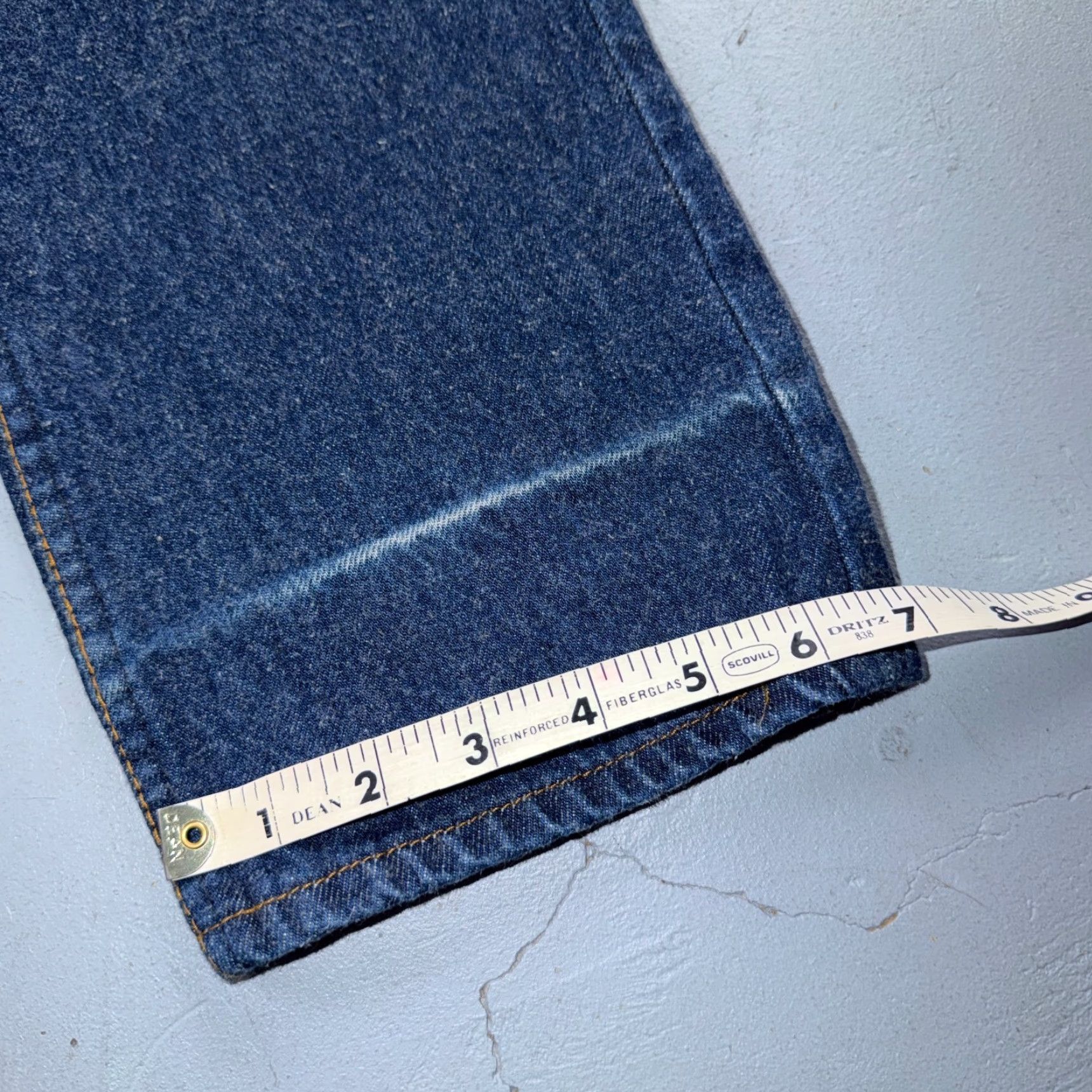 Levi's VINTAGE Levis 501 Jeans Sz 13 Act 28x32 USA 80s Straight Leg High Rise Blue Womens Size 34" / US 12 / IT 48 - 6 Thumbnail