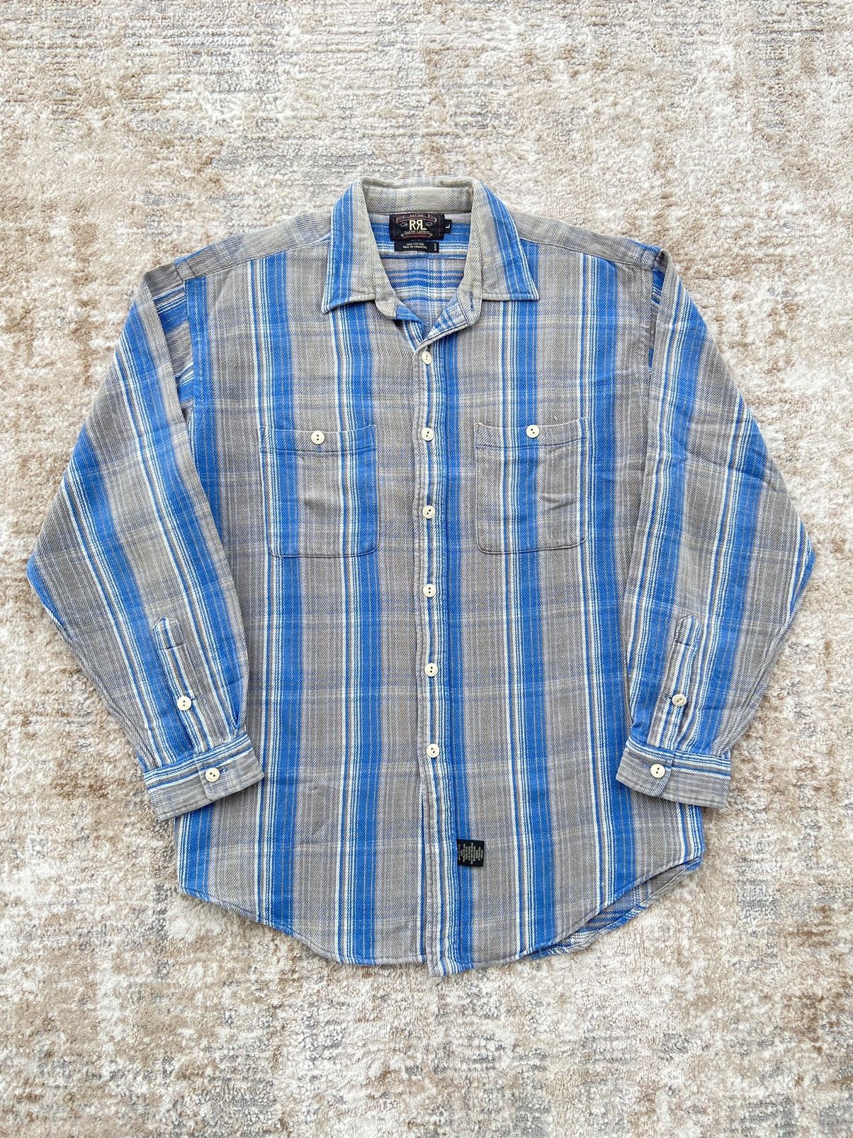 RRL Ralph Lauren RRL Double RL Button Up Flannel Shirt Size US L / EU 52-54 / 3 - 1 Thumbnail