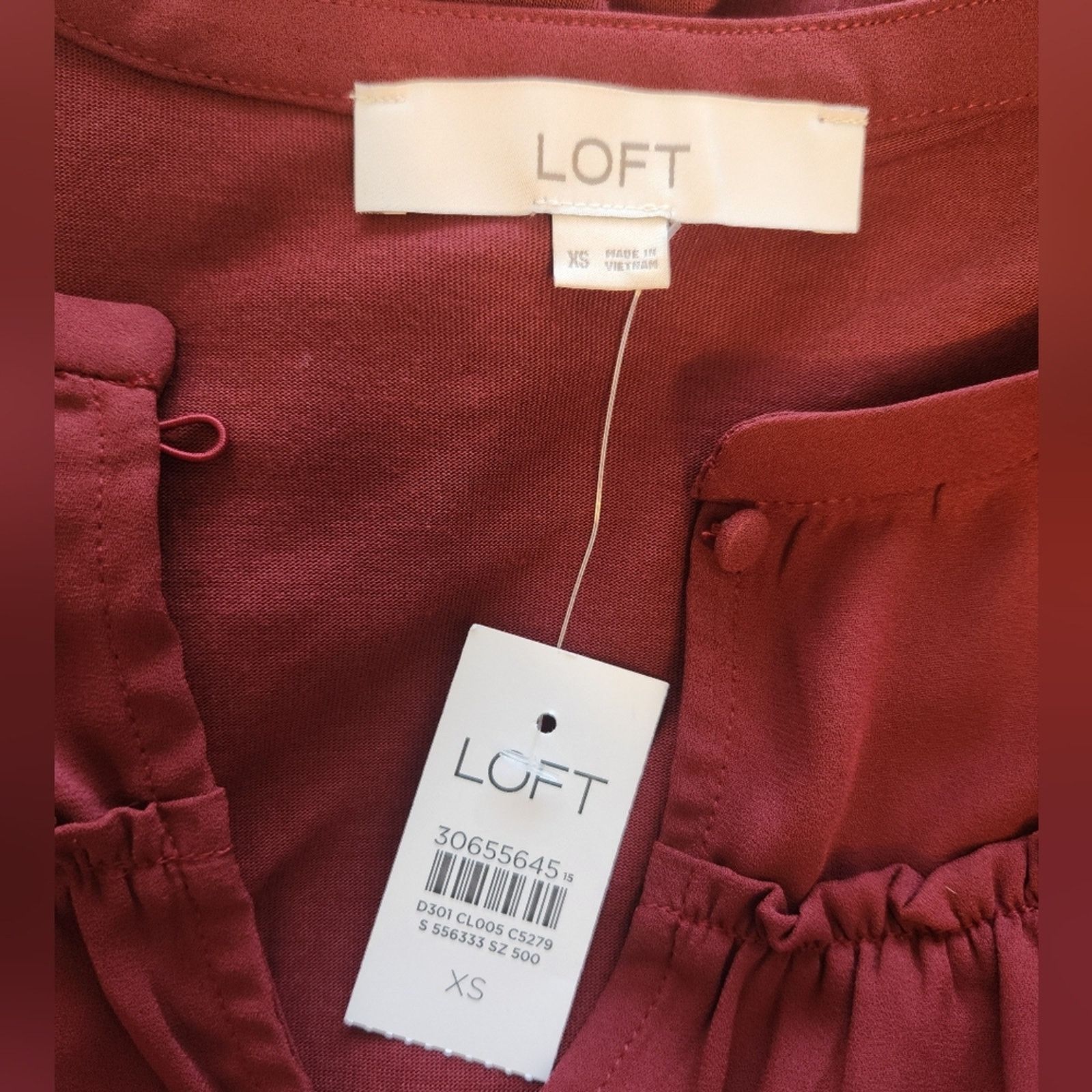 Loft NWT Loft Split Neck Mixed Media Top xS Size XS / US 0-2 / IT 36-38 - 8 Thumbnail