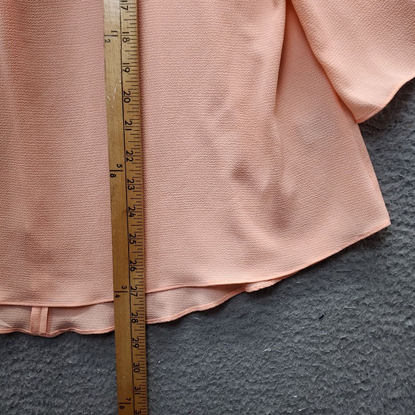 Avenue Avenue Blouse Womens 14/16 Orange Stretch Pullover Lace Up Cutout Round Neck 3/4 Sleeve Shirt Size XL / US 12-14 / IT 48-50 - 5 Thumbnail