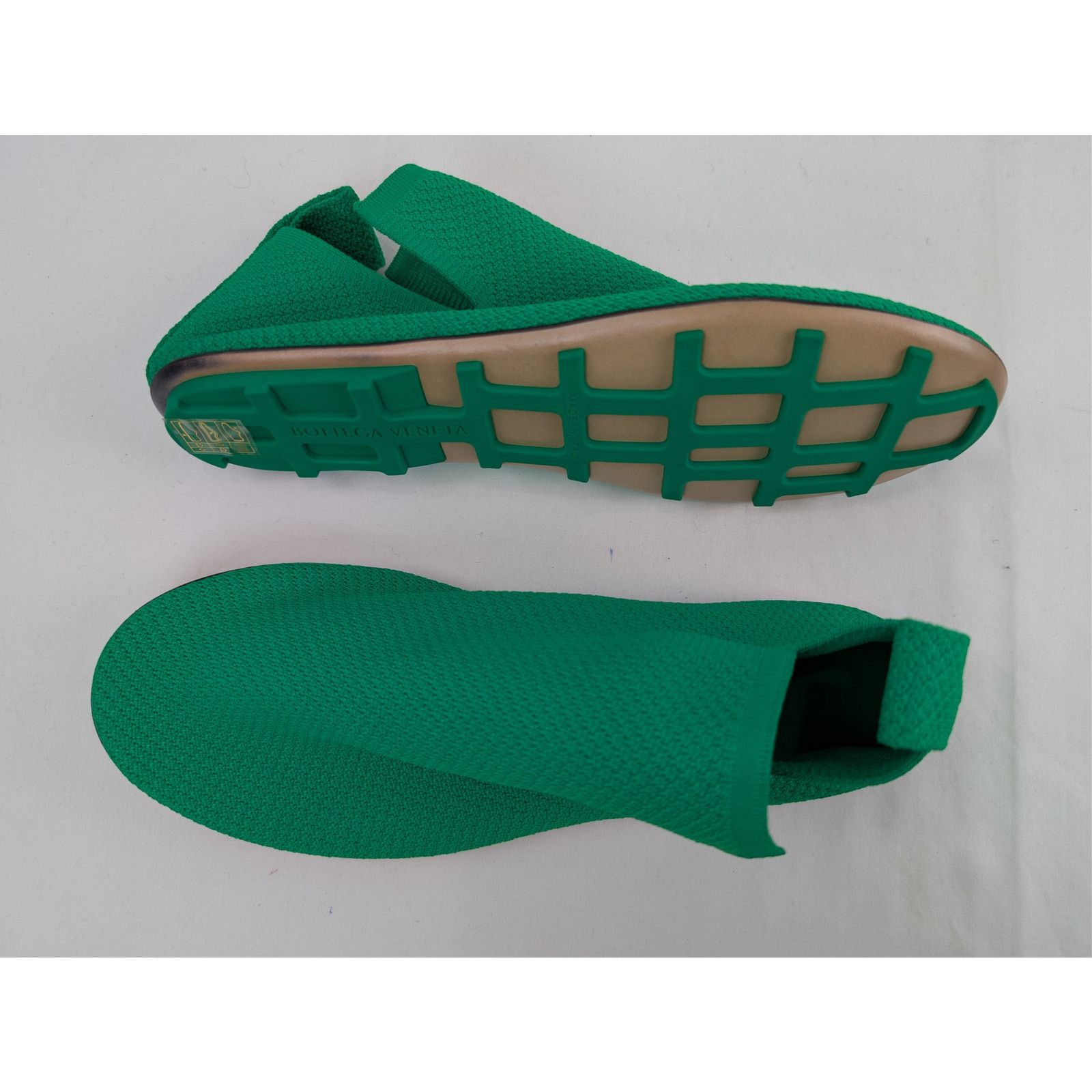 Bottega Veneta o1rshd1 Tech Knit Stretch Lattice Slippers in Green Size US 8 / EU 41 - 2 Thumbnail