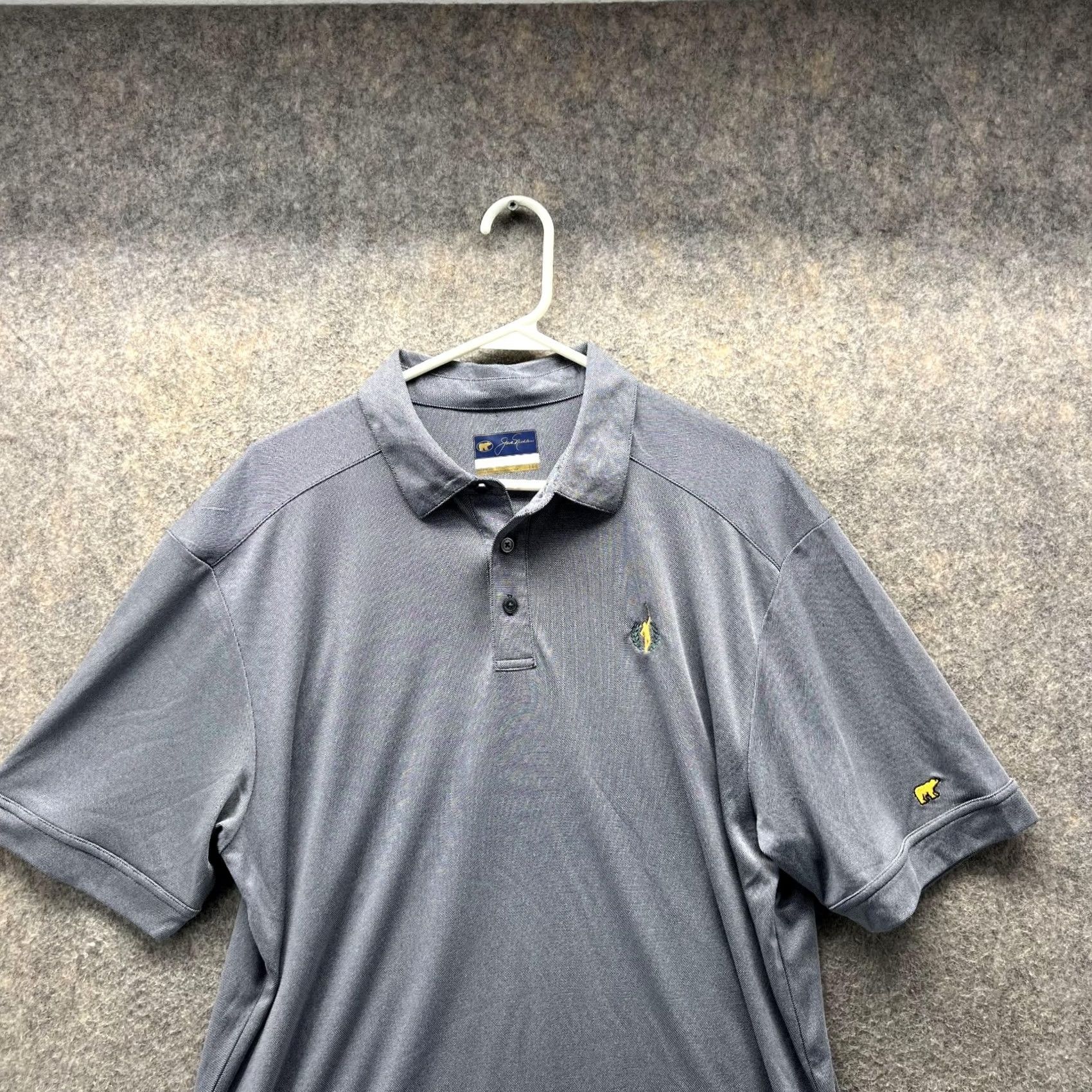 Vintage VINTAGE Jack Nicklaus Polo Shirt Men Large Grey Casual Stretch Golf Luxtouch Golfer Size US L / EU 52-54 / 3 - 2 Thumbnail