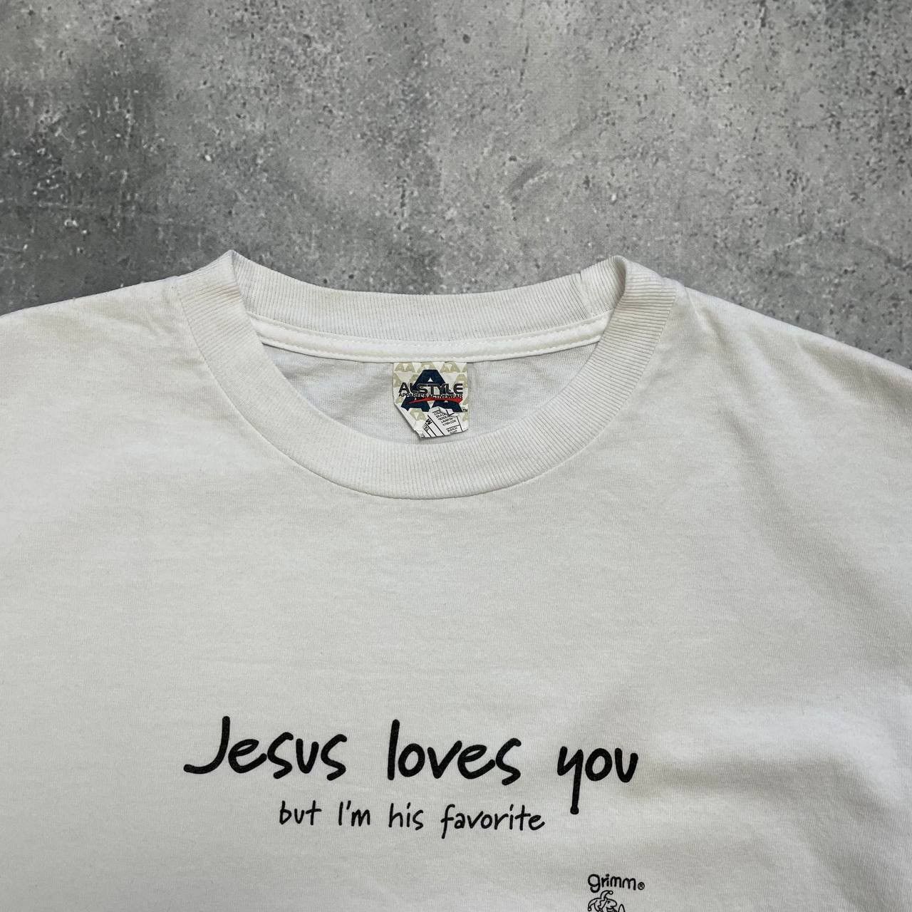 Vintage Vintage Quote Jesus Loves You, But I'm His Favorite T Shirt Size US M / EU 48-50 / 2 - 2 Thumbnail