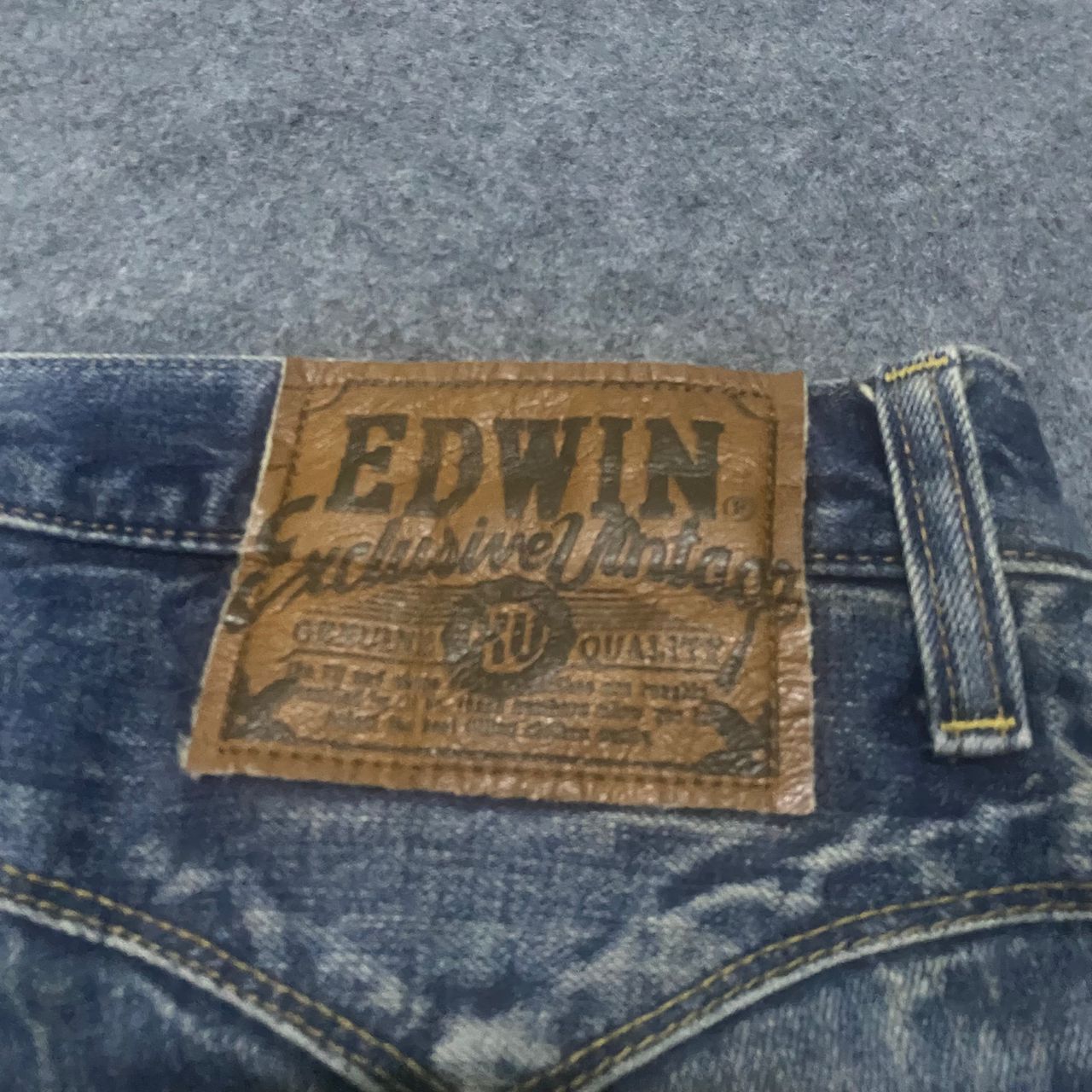 Edwin 💥Vintage Edwin Exclusive Vintage Distressed Denim Size US 33 - 14 Thumbnail