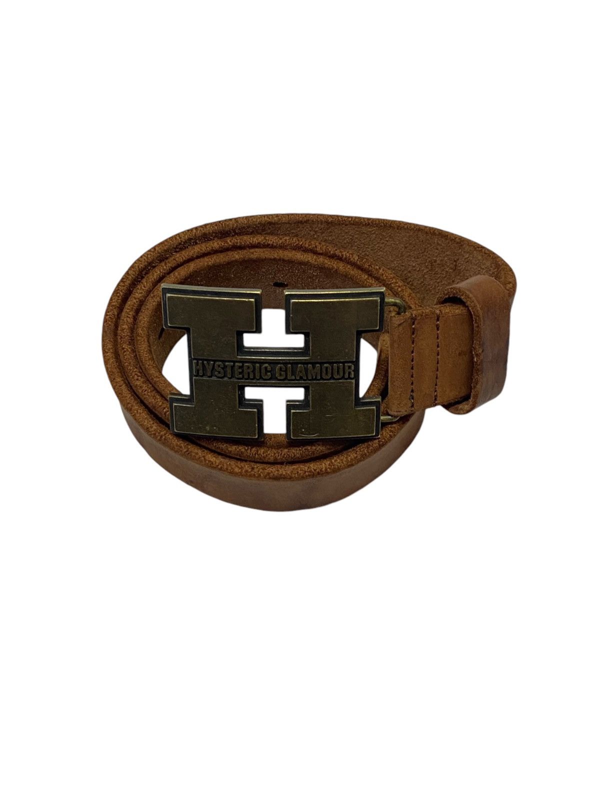 Hysteric Glamour Rare🔥Hysteric Glamour H Logo Leather Gesper Belts Size 34 - 2 Thumbnail