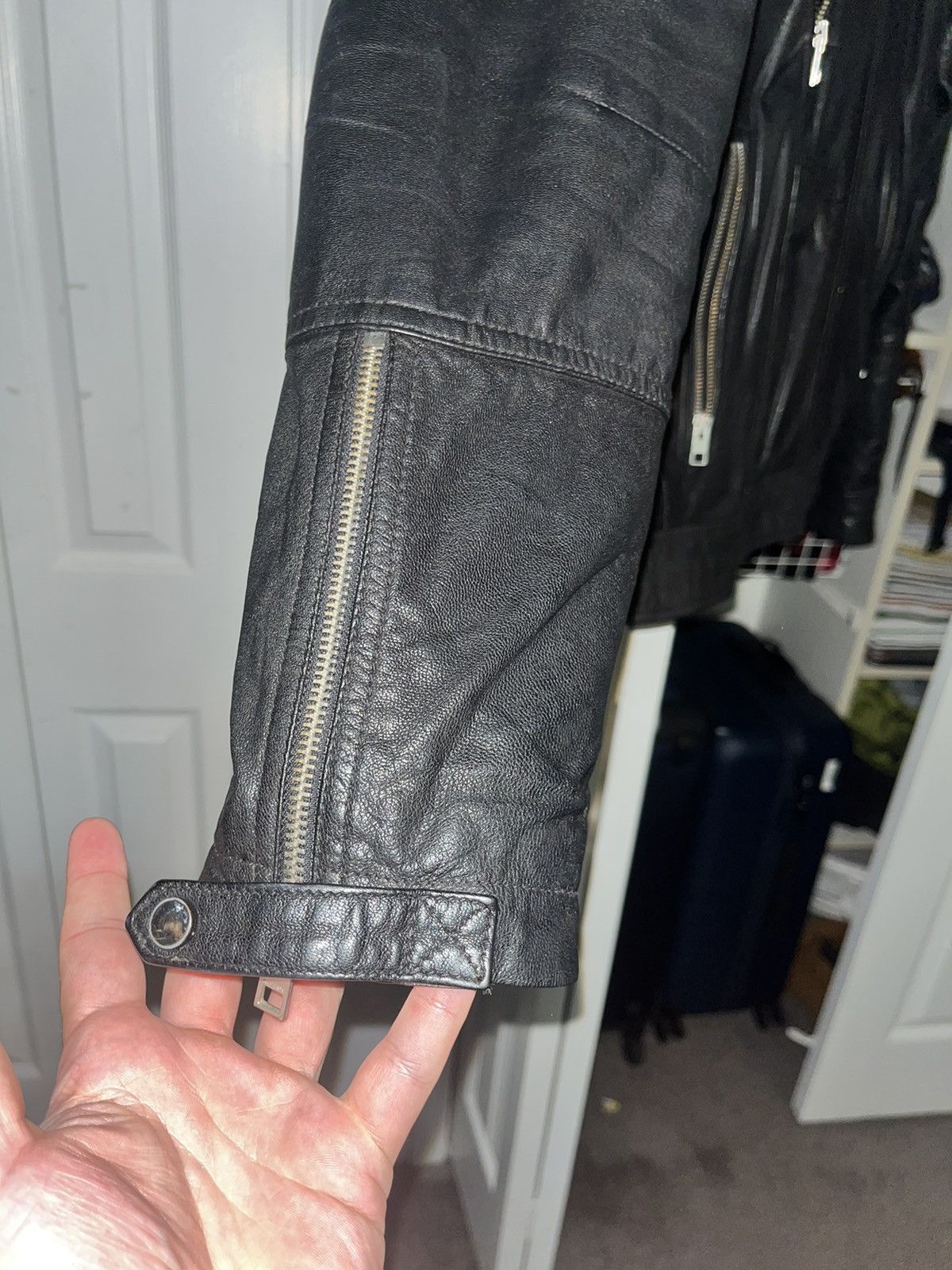 Allsaints Custom ALLSAINTS black leather moto jacket XL Size US XL / EU 56 / 4 - 8 Thumbnail