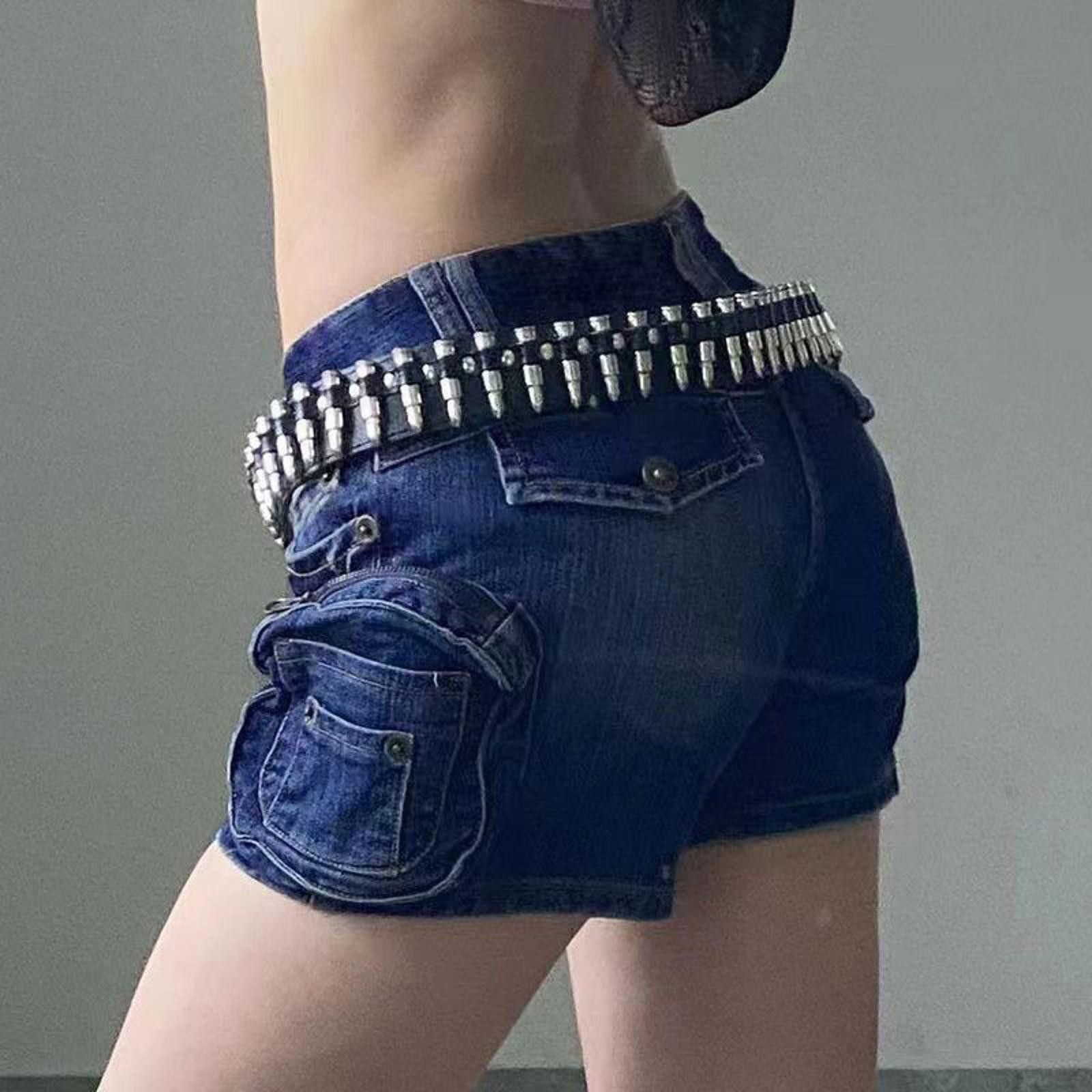 Jewelry Stylish Black Studded Belt With Silver Accents, Women's
